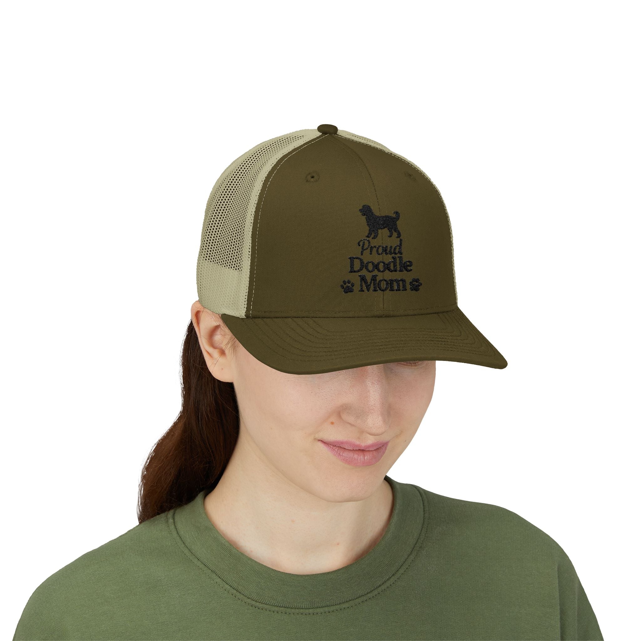 Proud Doodle Mom Trucker Hat – Doodle Dog Mom Cap, Goldendoodle Lover Gift, Dog Mom Snapback