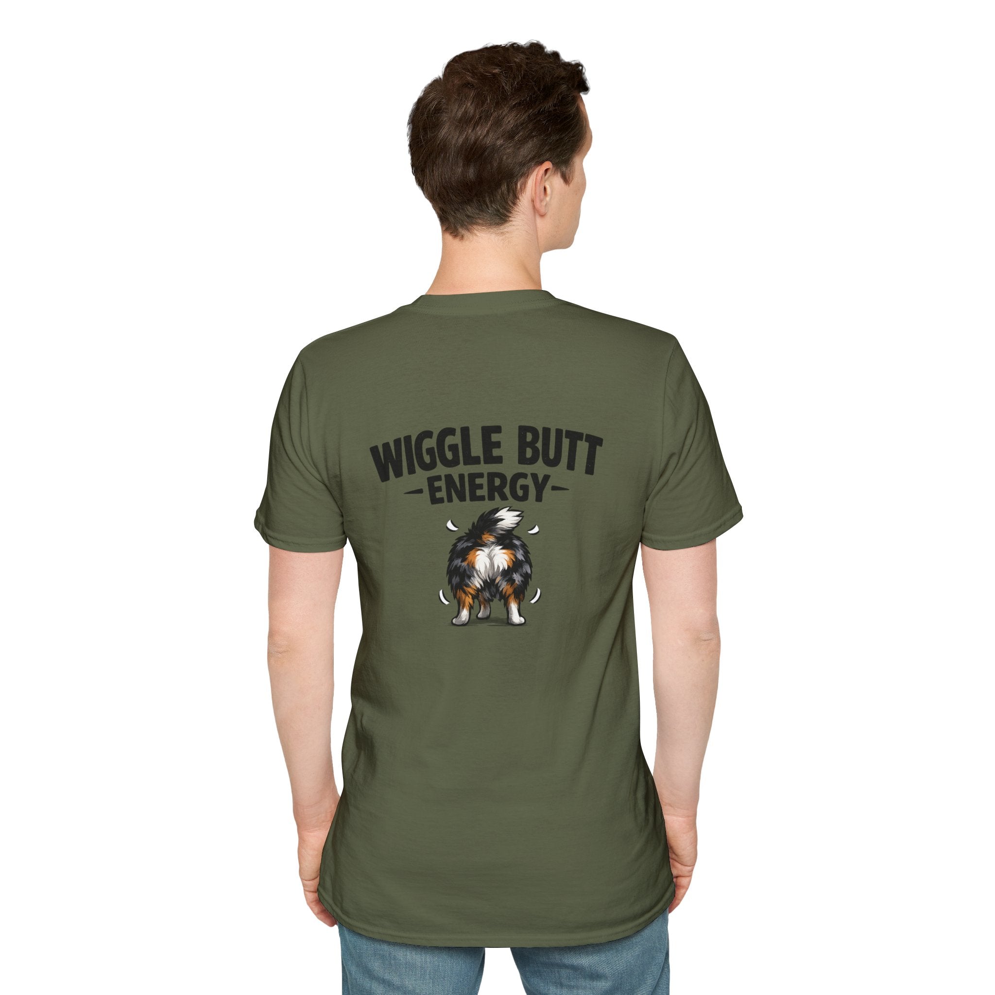 Wiggle Butt Energy Australian Shepherd T-Shirt — Funny Dog Lover Gift