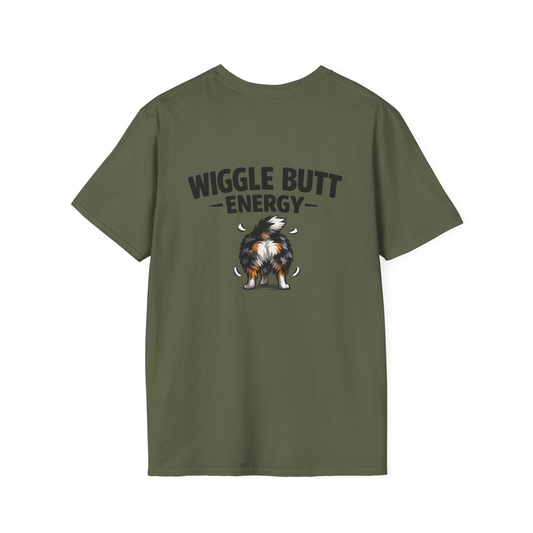 Wiggle Butt Energy Australian Shepherd T-Shirt — Funny Dog Lover Gift