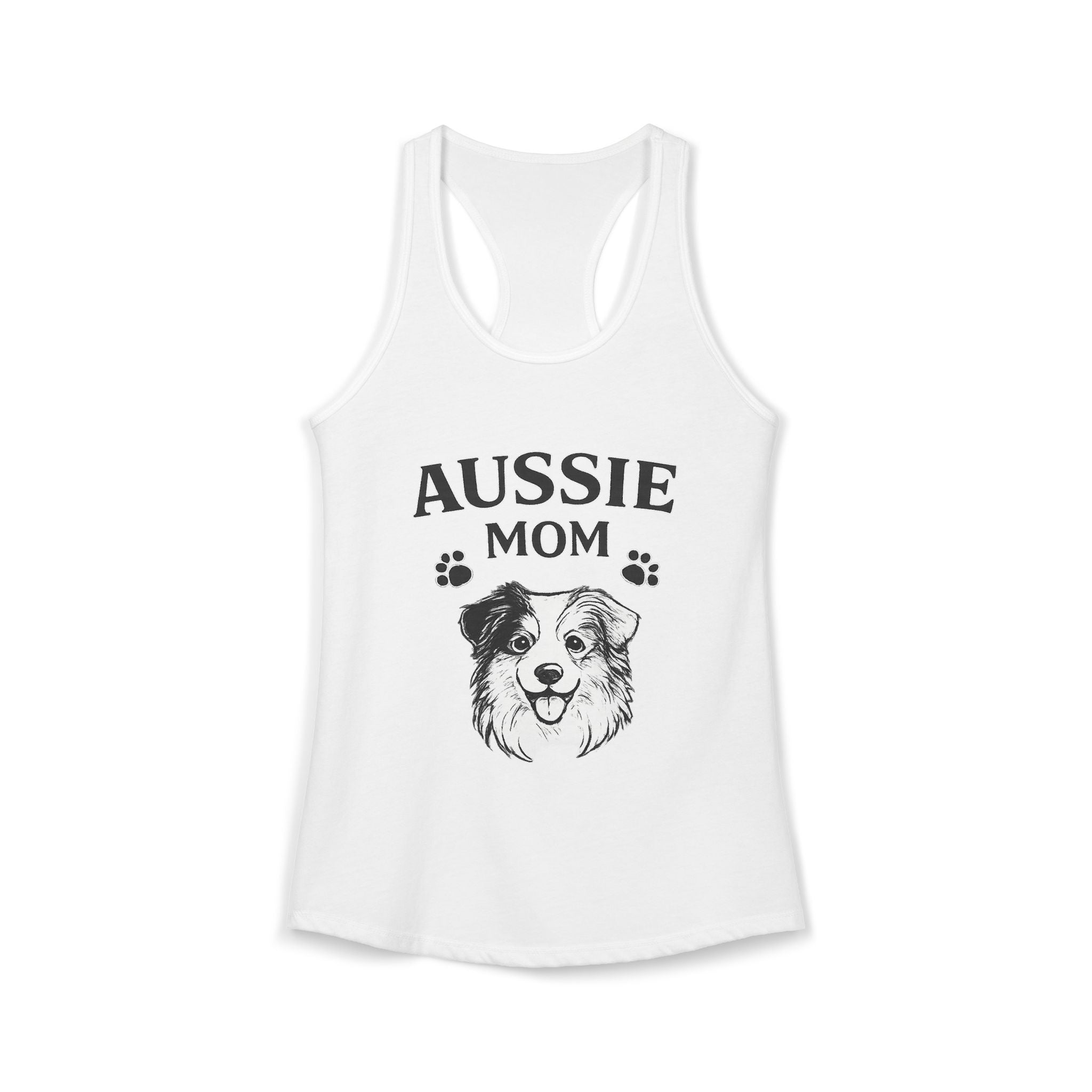 Australian Shepherd Mom Racerback Tank — Cute Aussie Dog Mom Tank Top