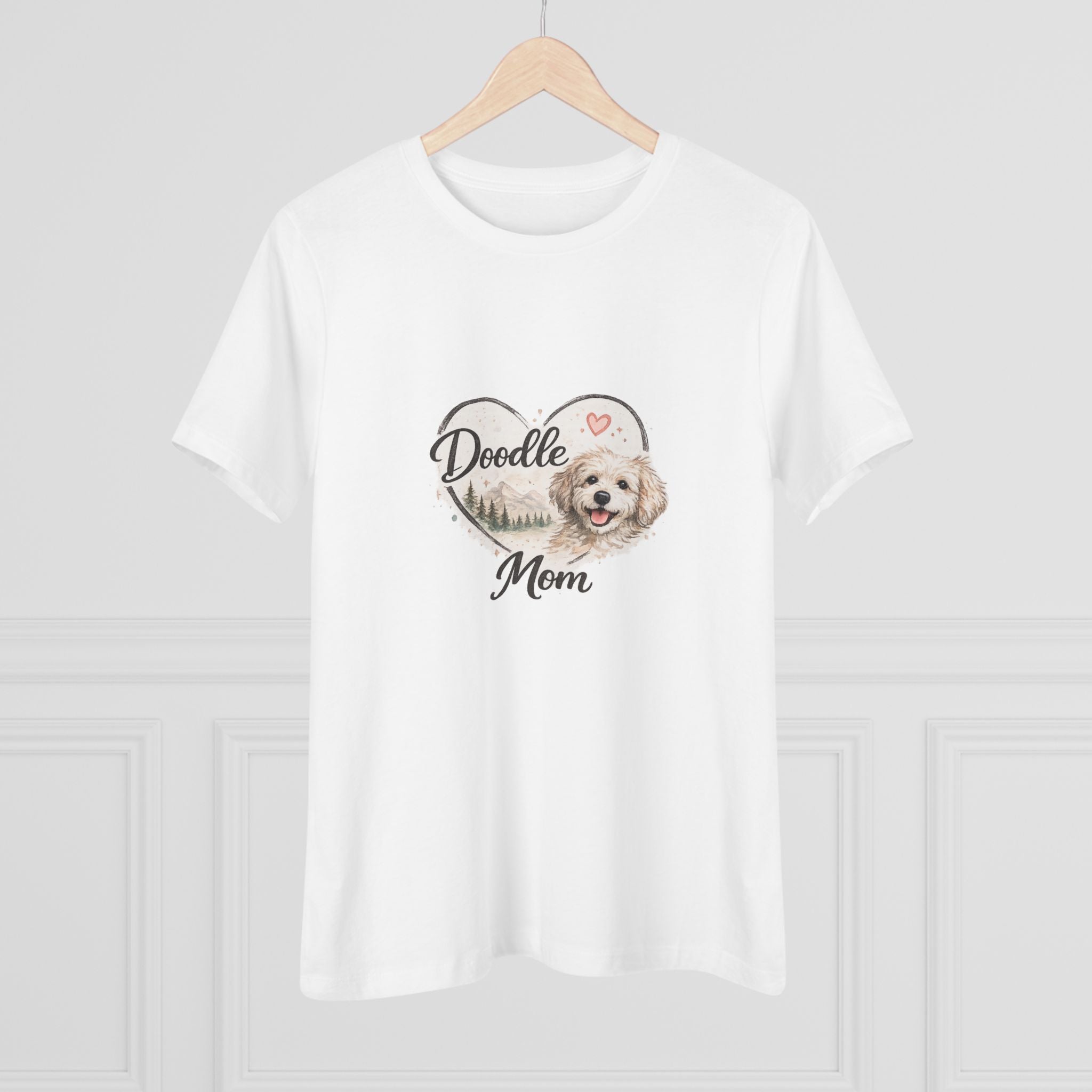 Doodle Mom T‑Shirt — Women’s Dog Lover Tee with Heart Paw Design