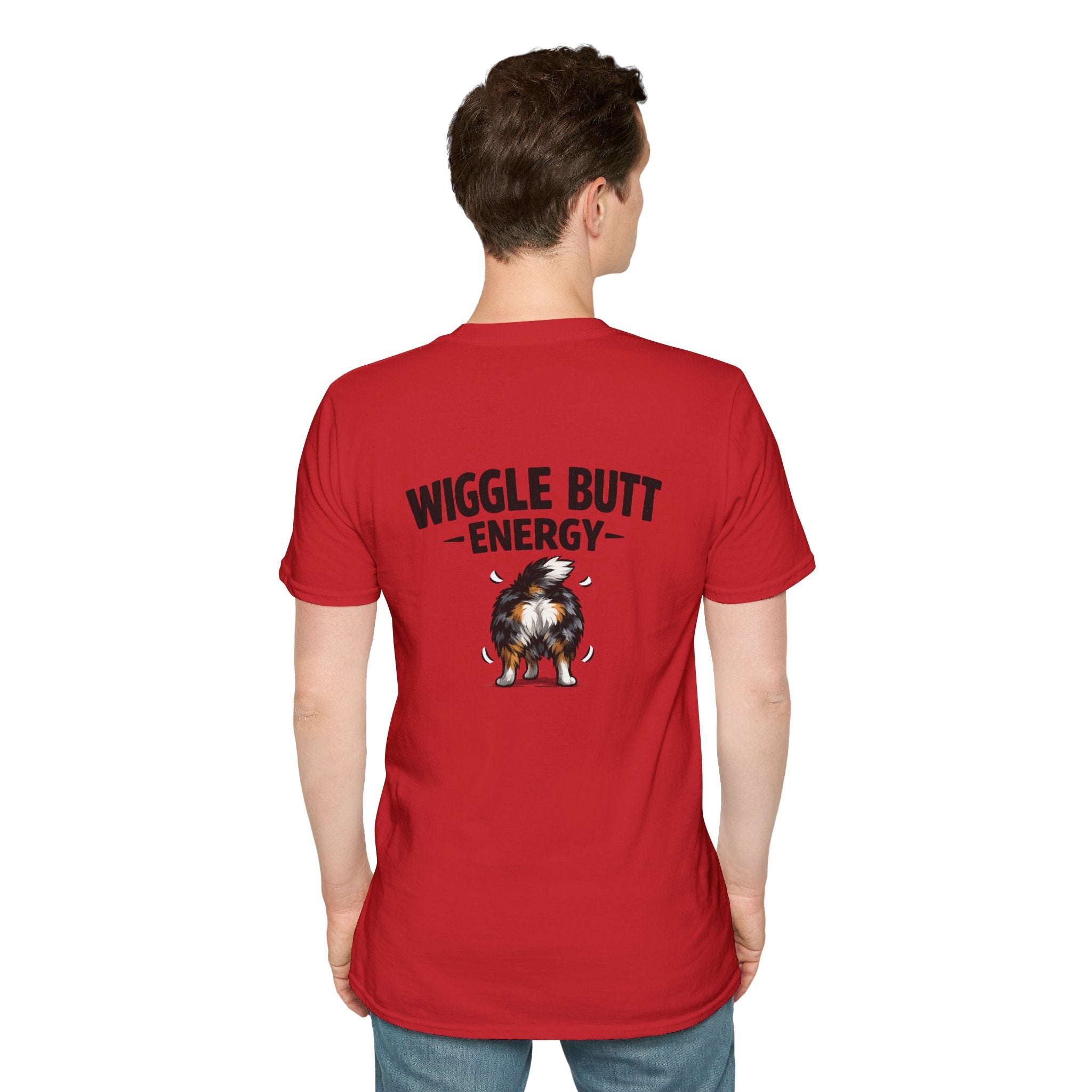 Wiggle Butt Energy Australian Shepherd T-Shirt — Funny Dog Lover Gift