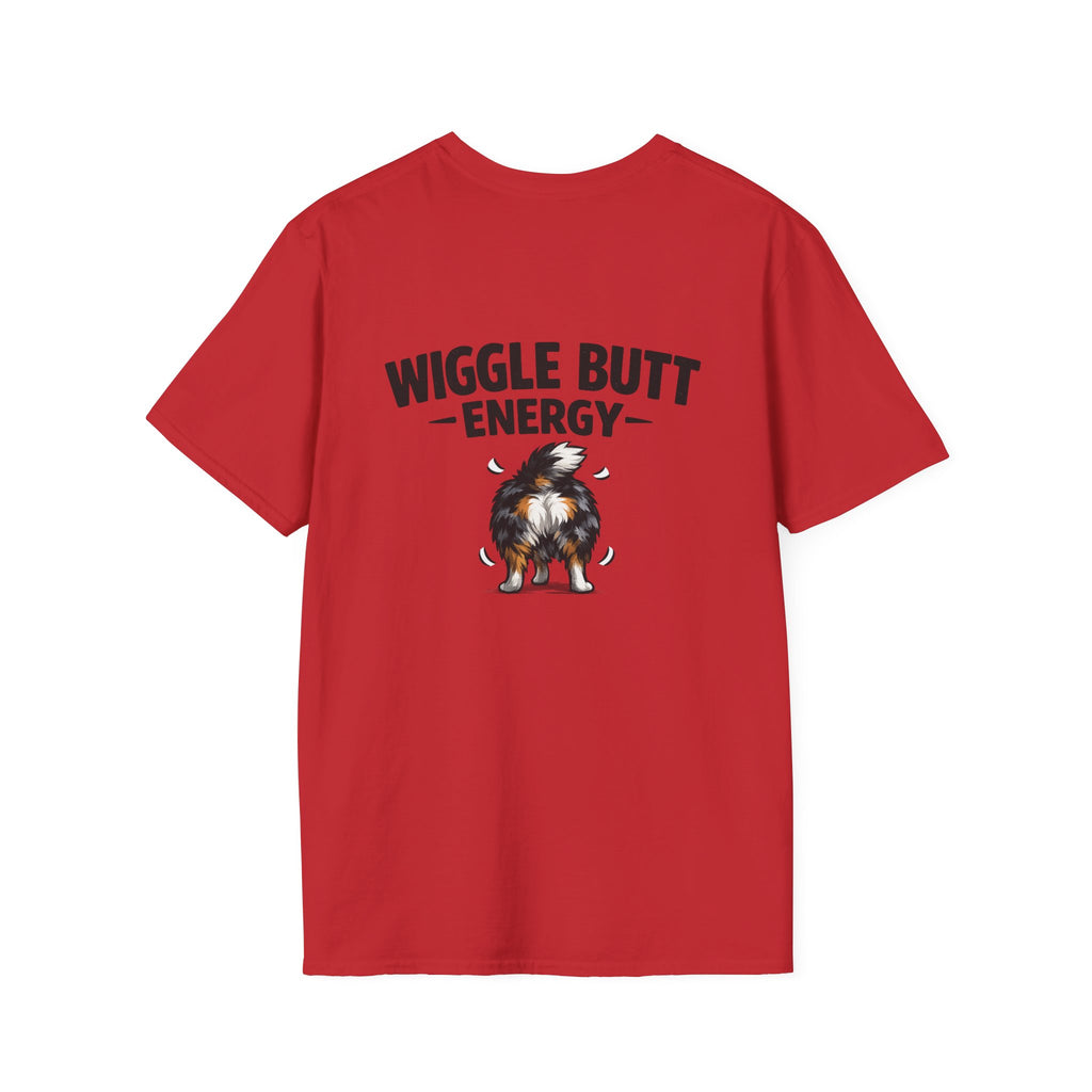 Wiggle Butt Energy Australian Shepherd T-Shirt — Funny Dog Lover Gift