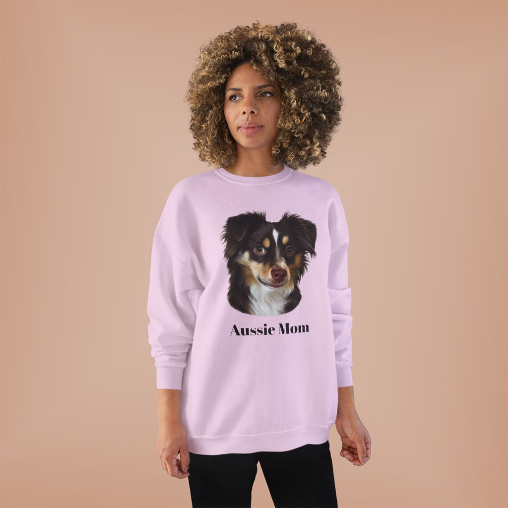 Aussie Mom Sweatshirt – Australian Shepherd Dog Lover Crewneck, Cute Dog Mom Gift, Cozy Aussie Owner Pullover