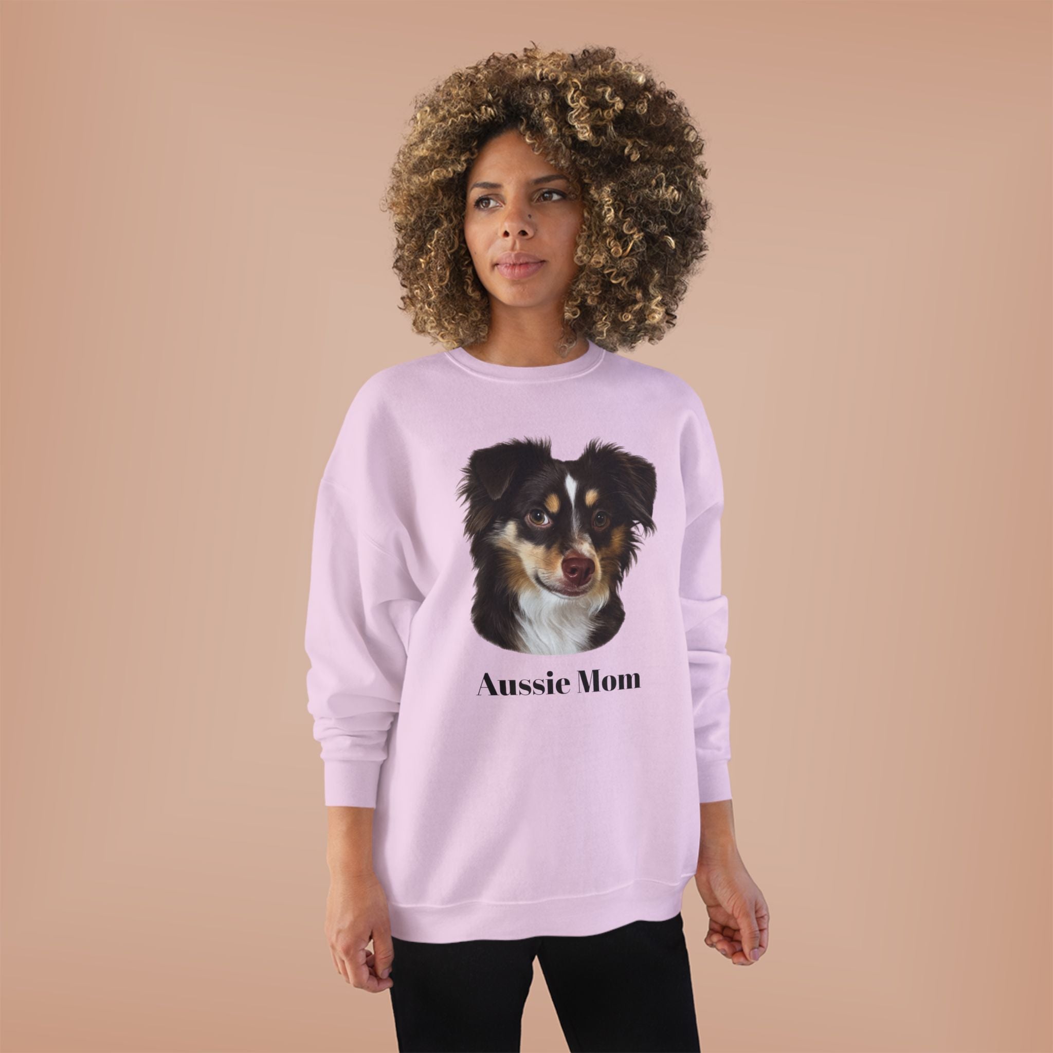 Aussie Mom Sweatshirt – Australian Shepherd Dog Lover Crewneck, Cute Dog Mom Gift, Cozy Aussie Owner Pullover