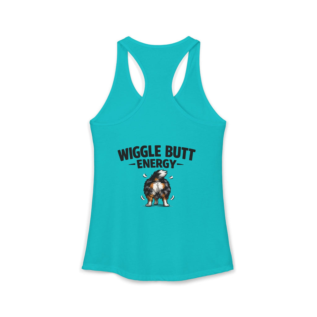 Wiggle Butt Energy Australian Shepherd Racerback Tank