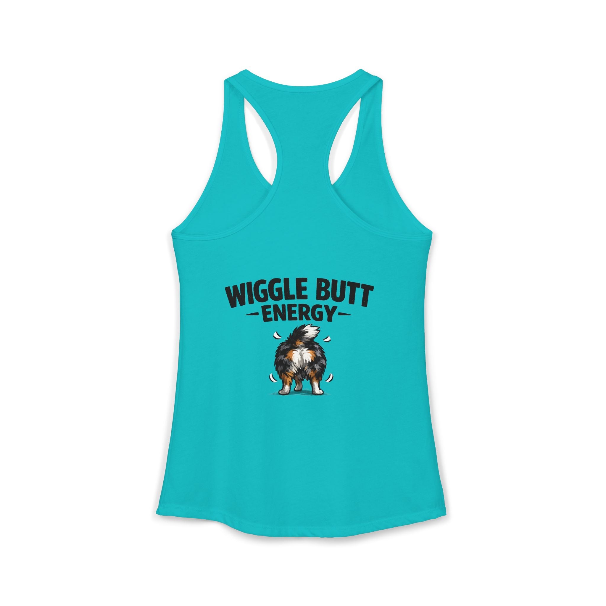 Wiggle Butt Energy Australian Shepherd Racerback Tank