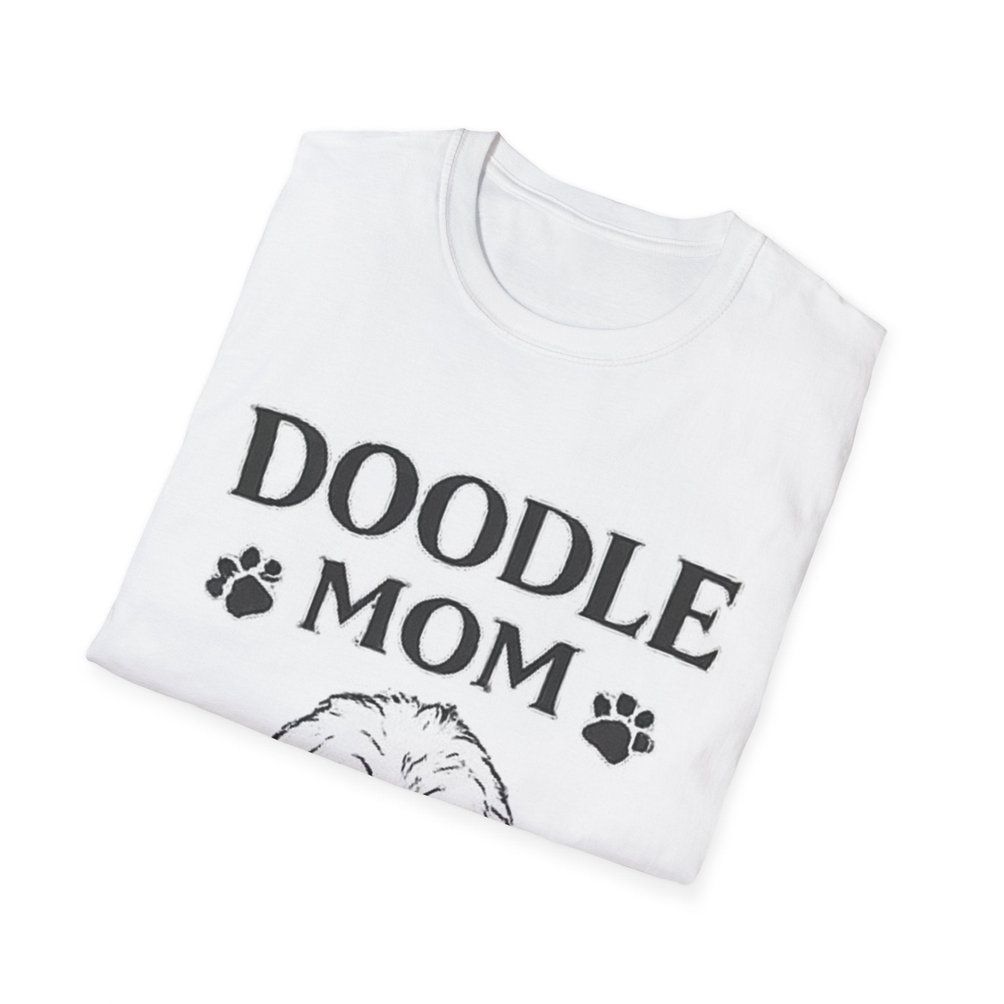 Doodle Mom T-Shirt — Cute Labradoodle Paw Print Tee for Dog Moms