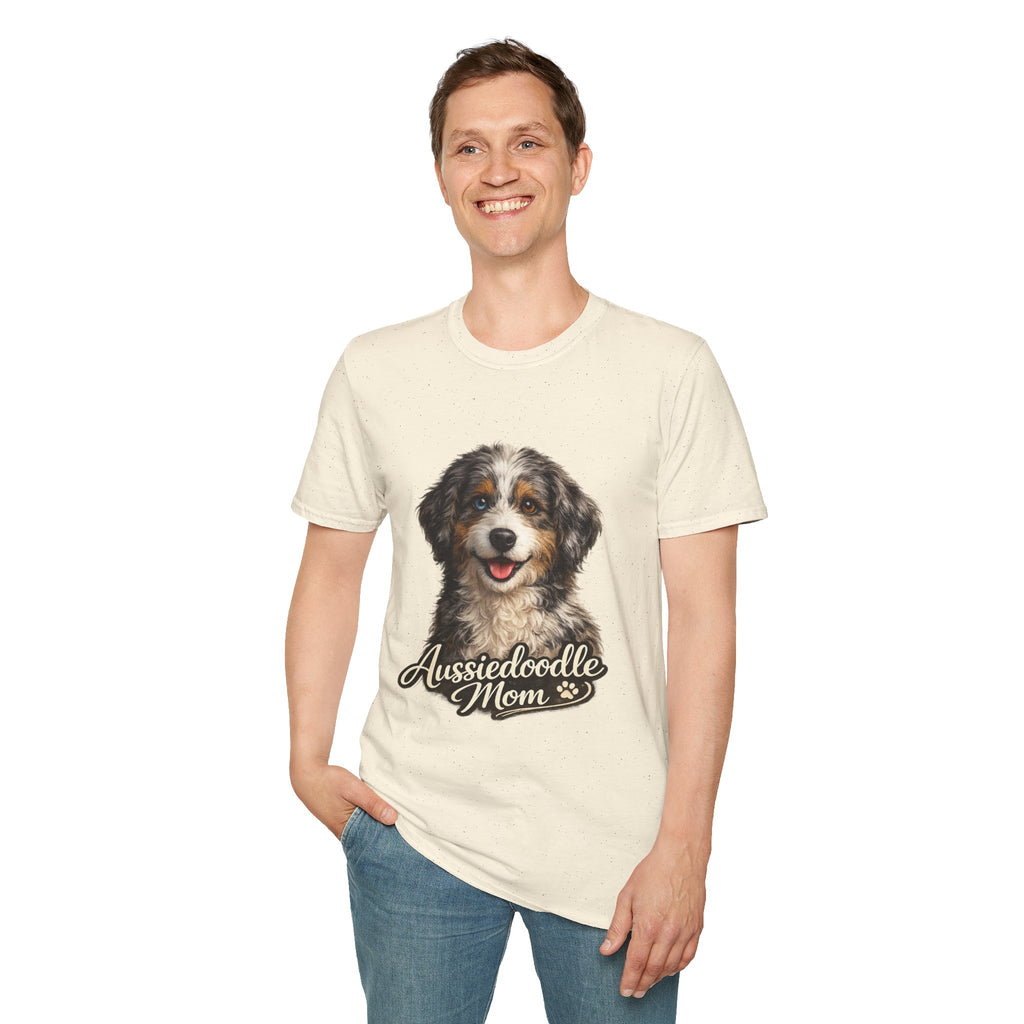 Aussiedoodle Mom T-Shirt — Cute Doodle Mom Tee for Australian Shepherd Poodle Mix Lovers