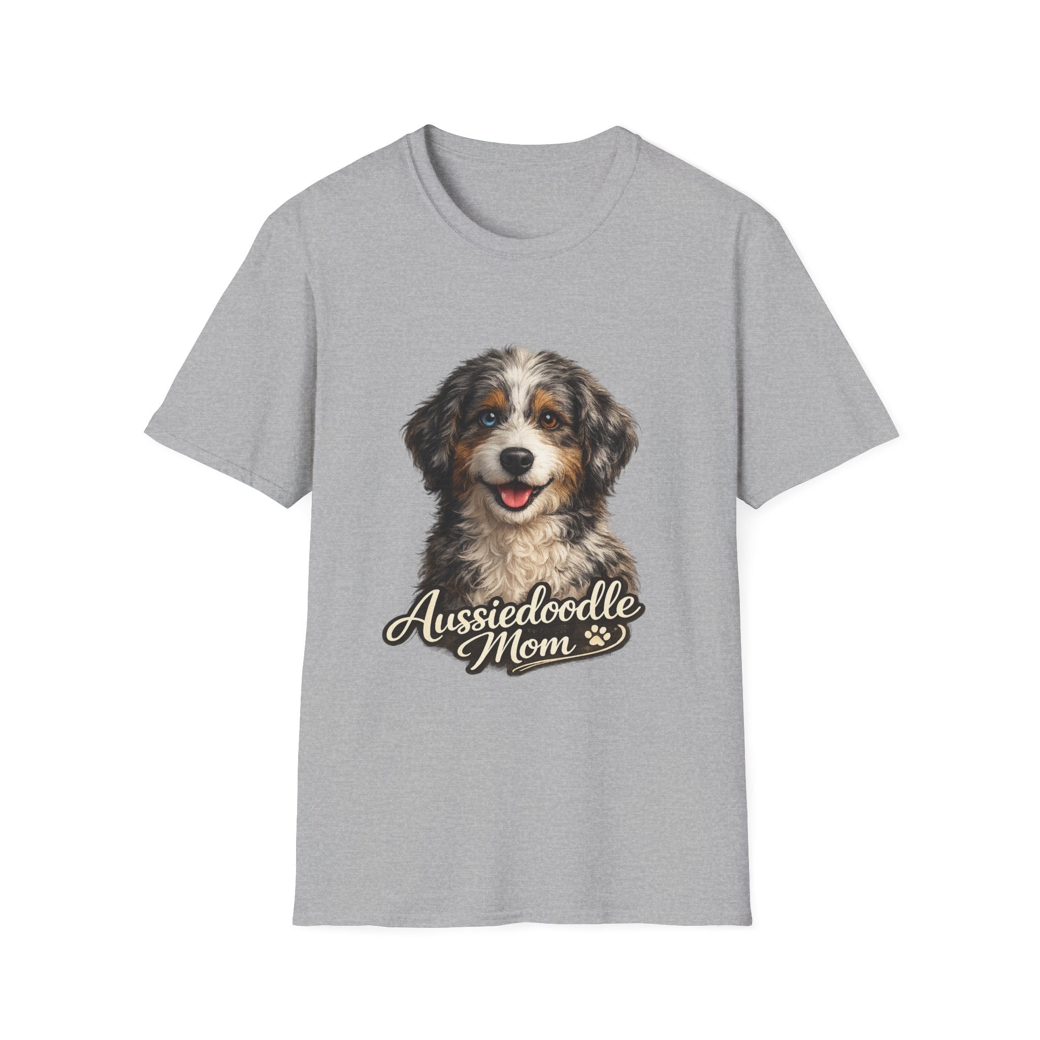 Aussiedoodle Mom T-Shirt — Cute Doodle Mom Tee for Australian Shepherd Poodle Mix Lovers