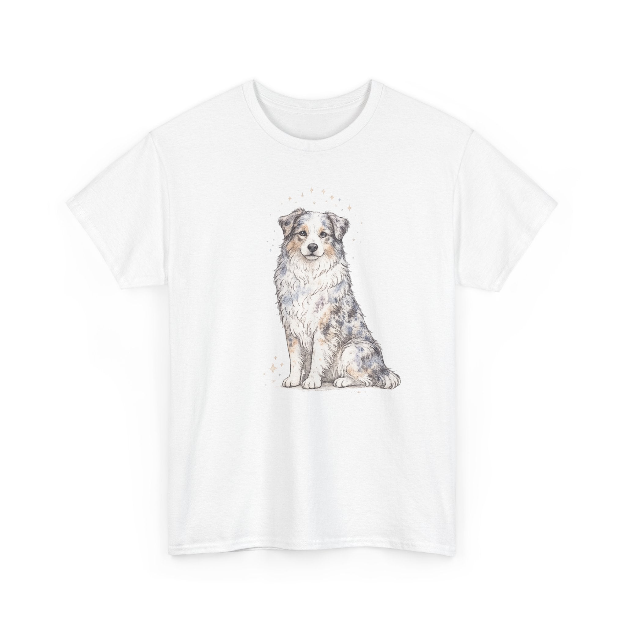 Australian Shepherd Watercolor T‑Shirt — Cute Dog Portrait Tee