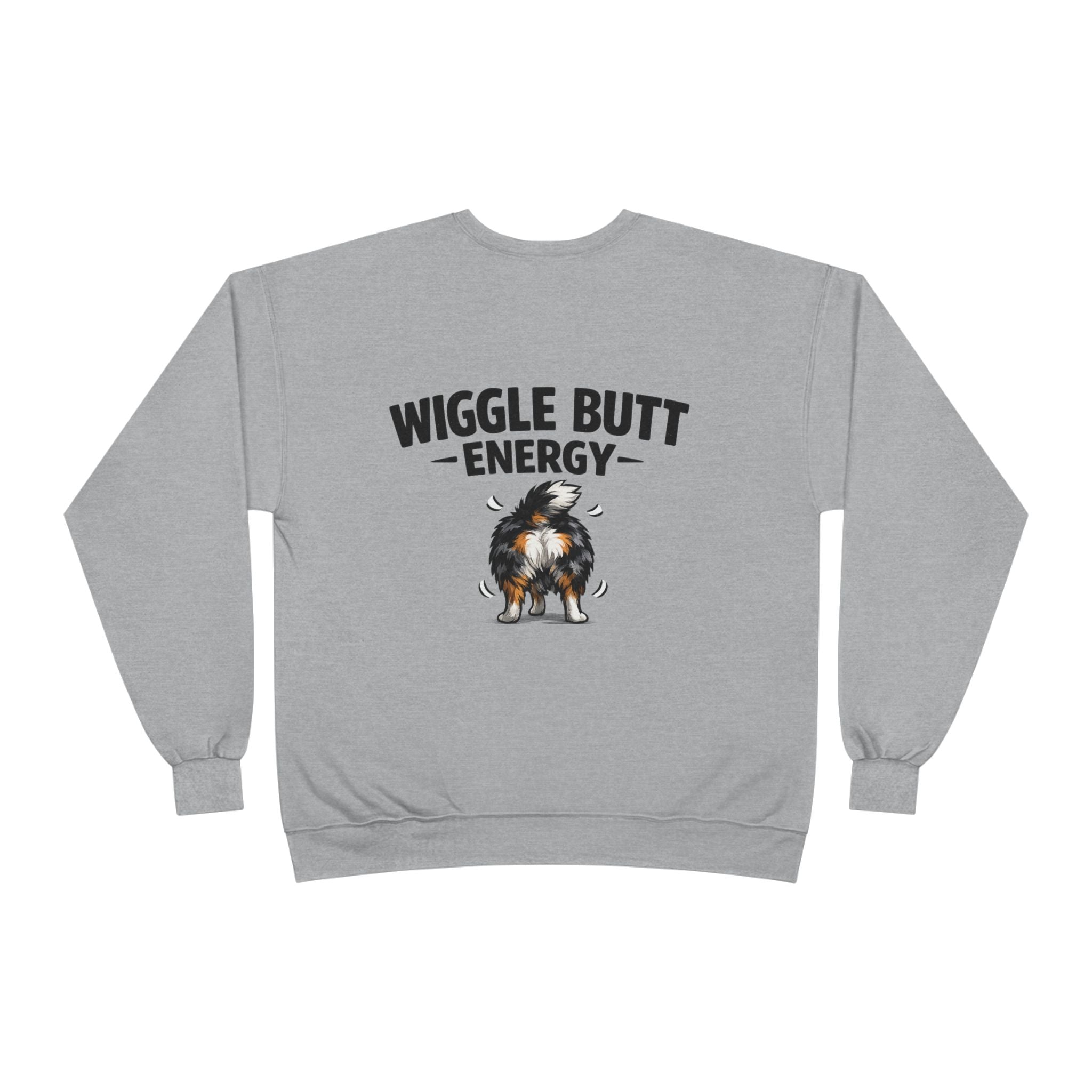 Wiggle Butt Energy Australian Shepherd Sweatshirt — Funny Dog Lover Crewneck