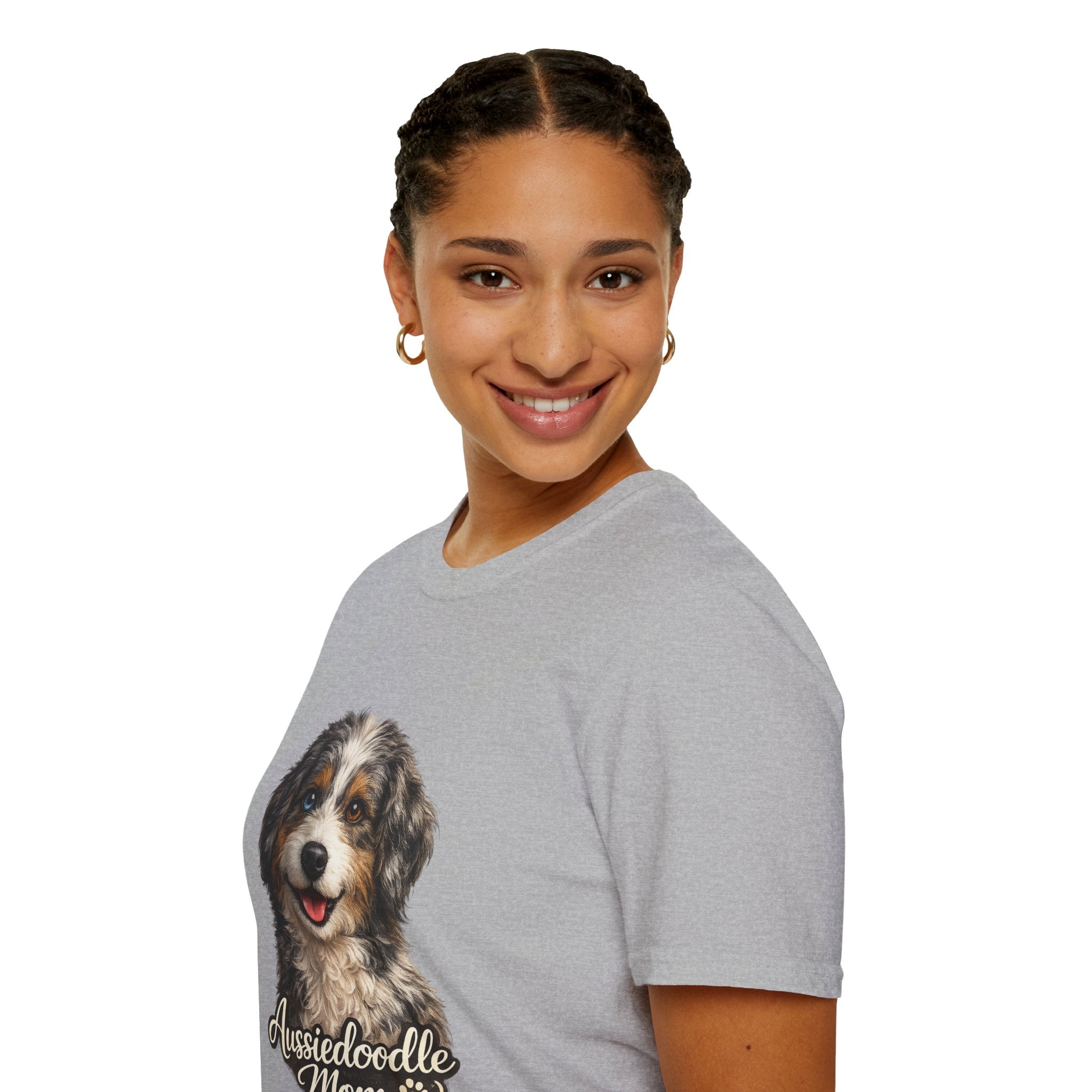 Aussiedoodle Mom T-Shirt — Cute Doodle Mom Tee for Australian Shepherd Poodle Mix Lovers