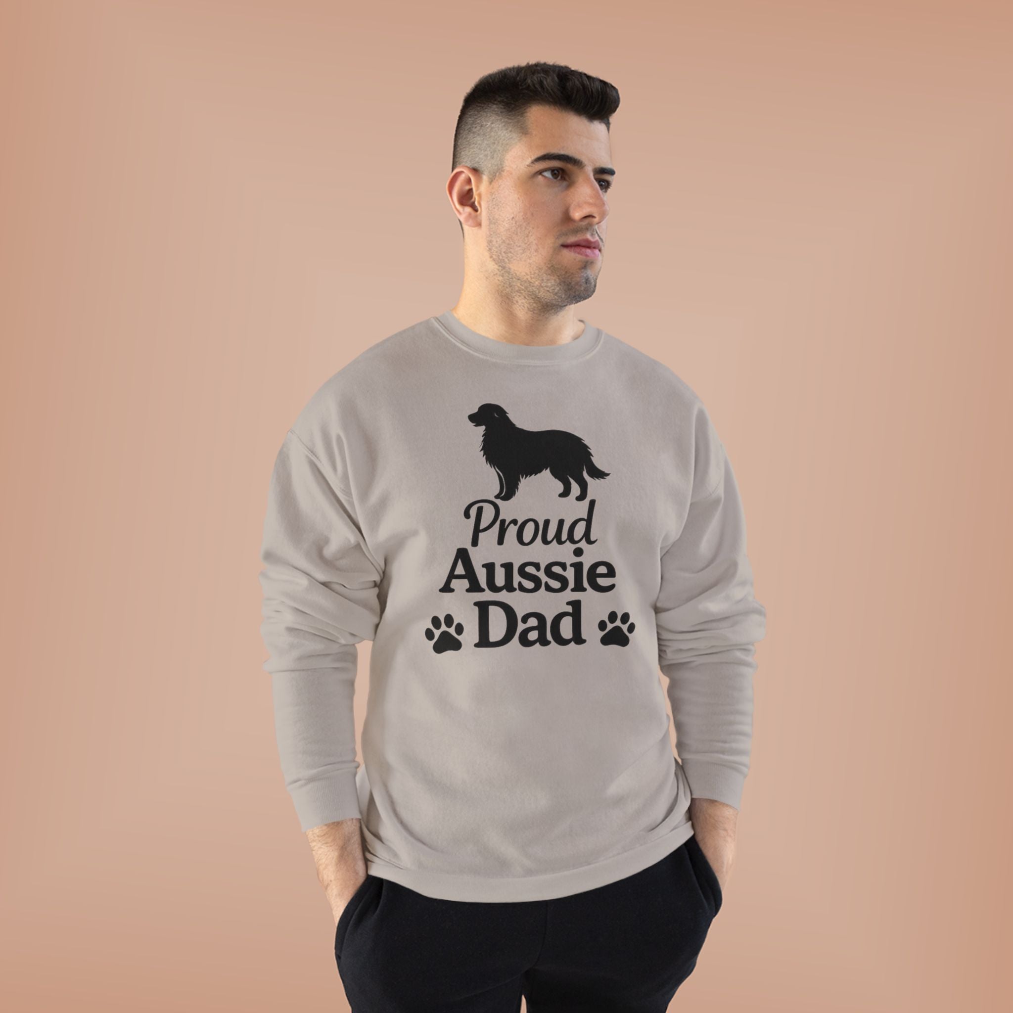 Proud Aussie Dad Sweatshirt – Australian Shepherd Dog Dad Gift, Aussie Owner Crewneck, Dog Lover Pullover