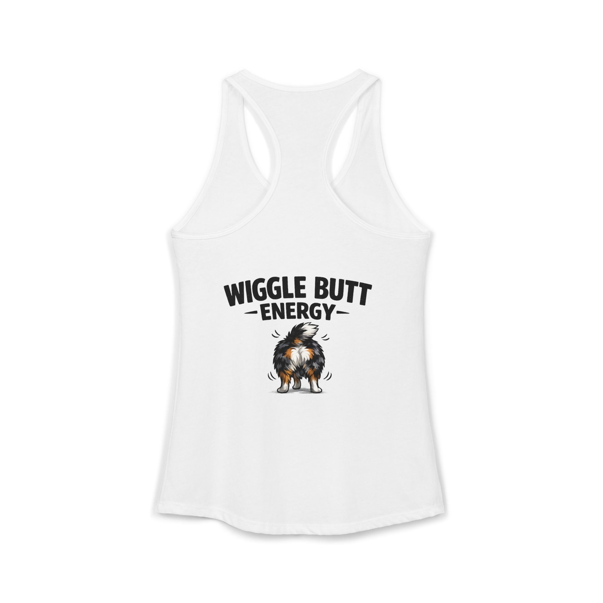 Wiggle Butt Energy Australian Shepherd Racerback Tank