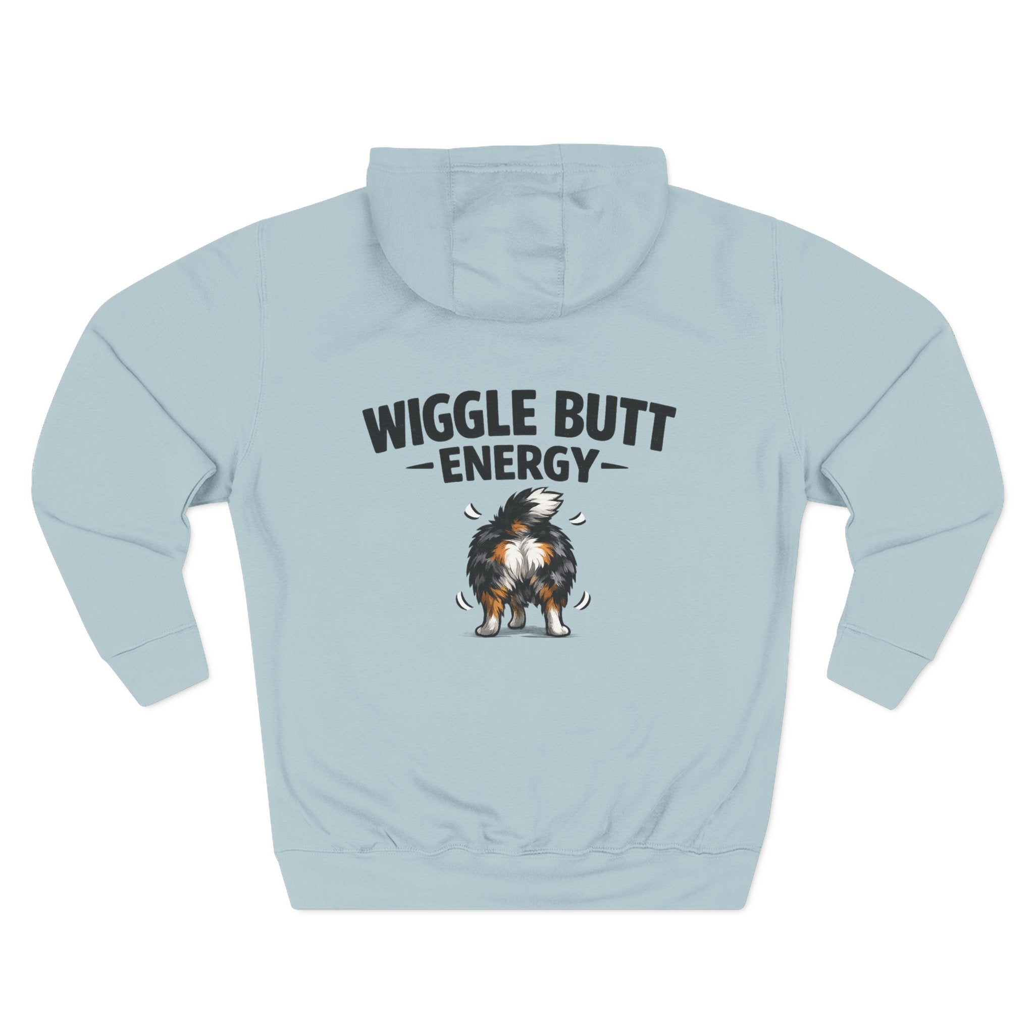 Wiggle Butt Energy Hoodie – Funny Australian Shepherd Sweatshirt, Dog Lover Gift, Cozy Aussie Owner Pullover