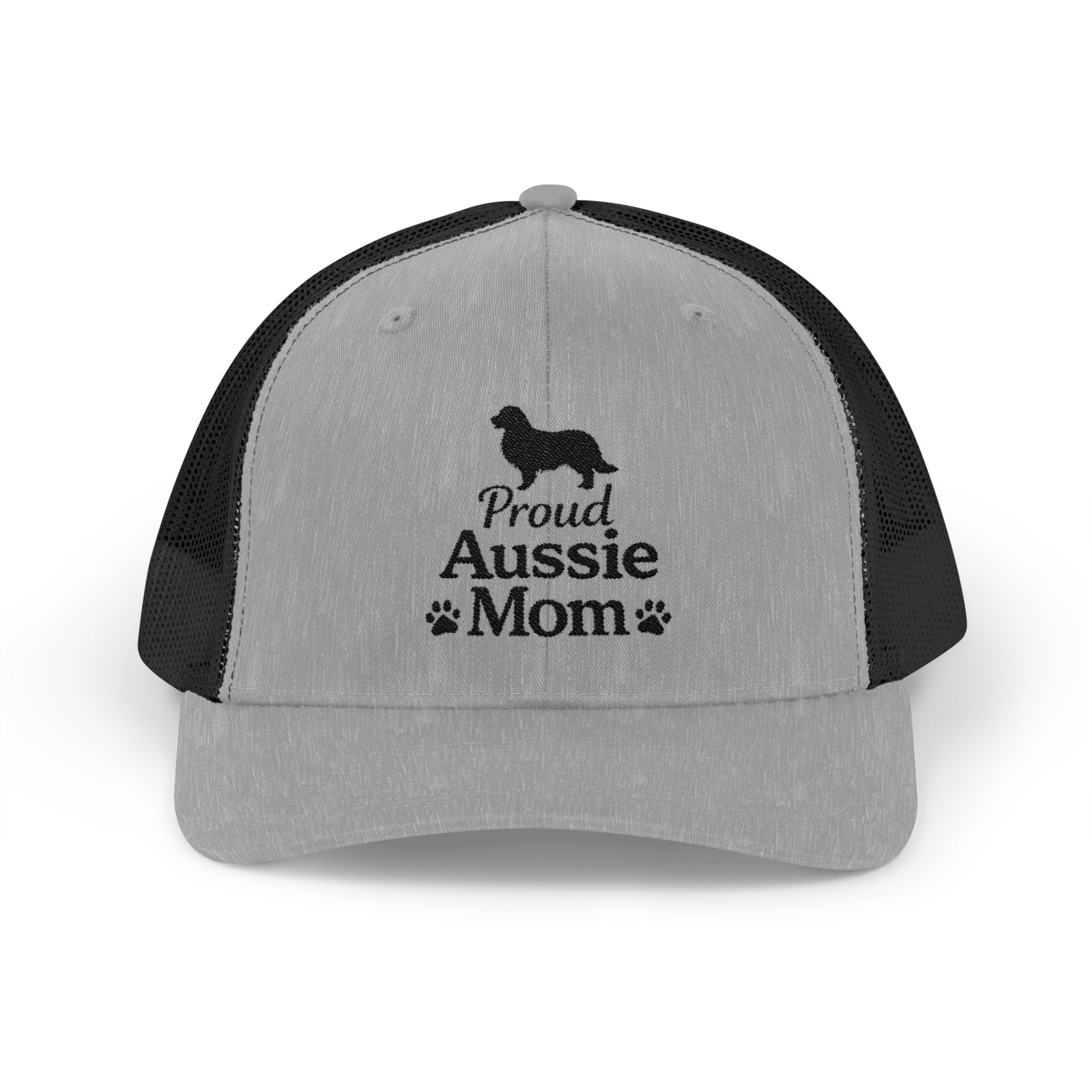 Proud Aussie Mom Trucker Hat – Australian Shepherd Dog Mom Cap, Aussie Lover Gift, Dog Mom Snapback
