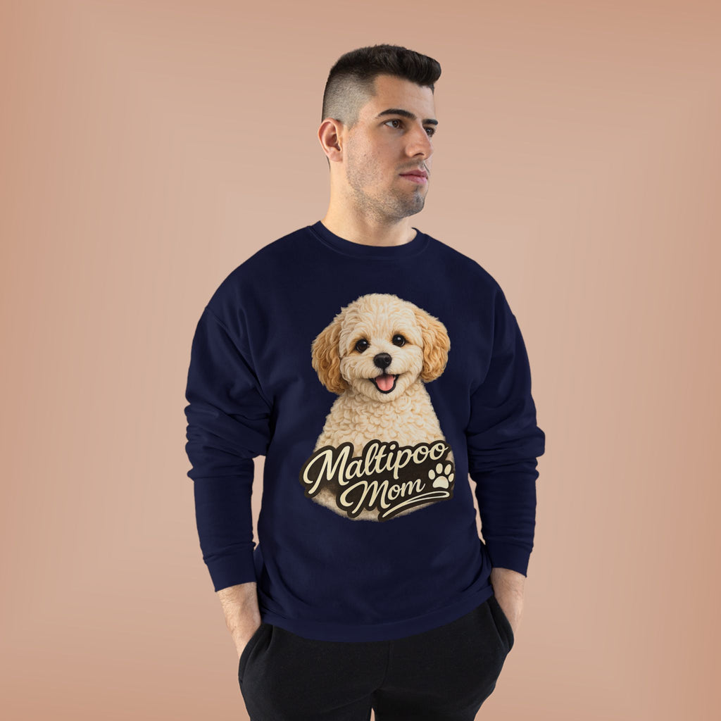 Maltipoo Mom Sweatshirt – Cozy Small Dog Mom Crewneck, Cute Maltipoo Gift, Dog Mom Pullover, Soft Neutral Sweatshirt