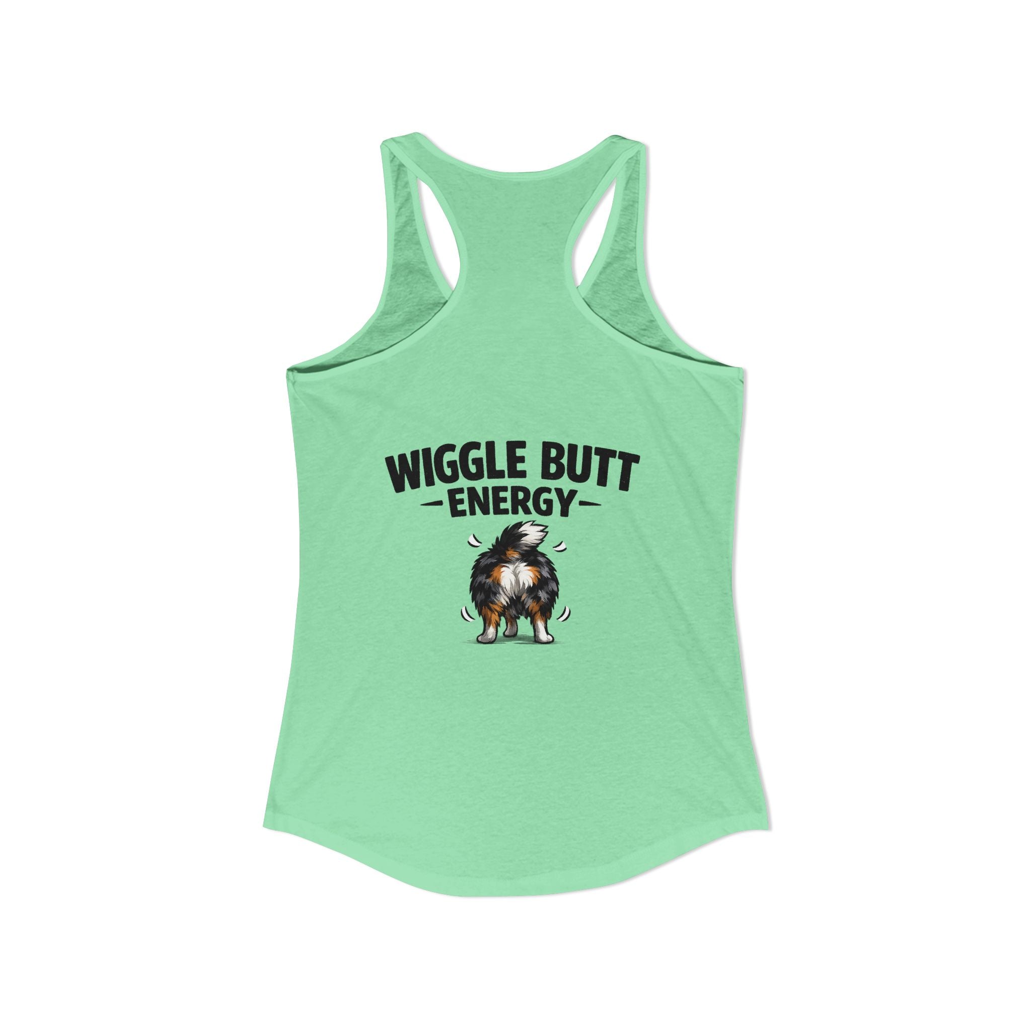 Wiggle Butt Energy Australian Shepherd Racerback Tank