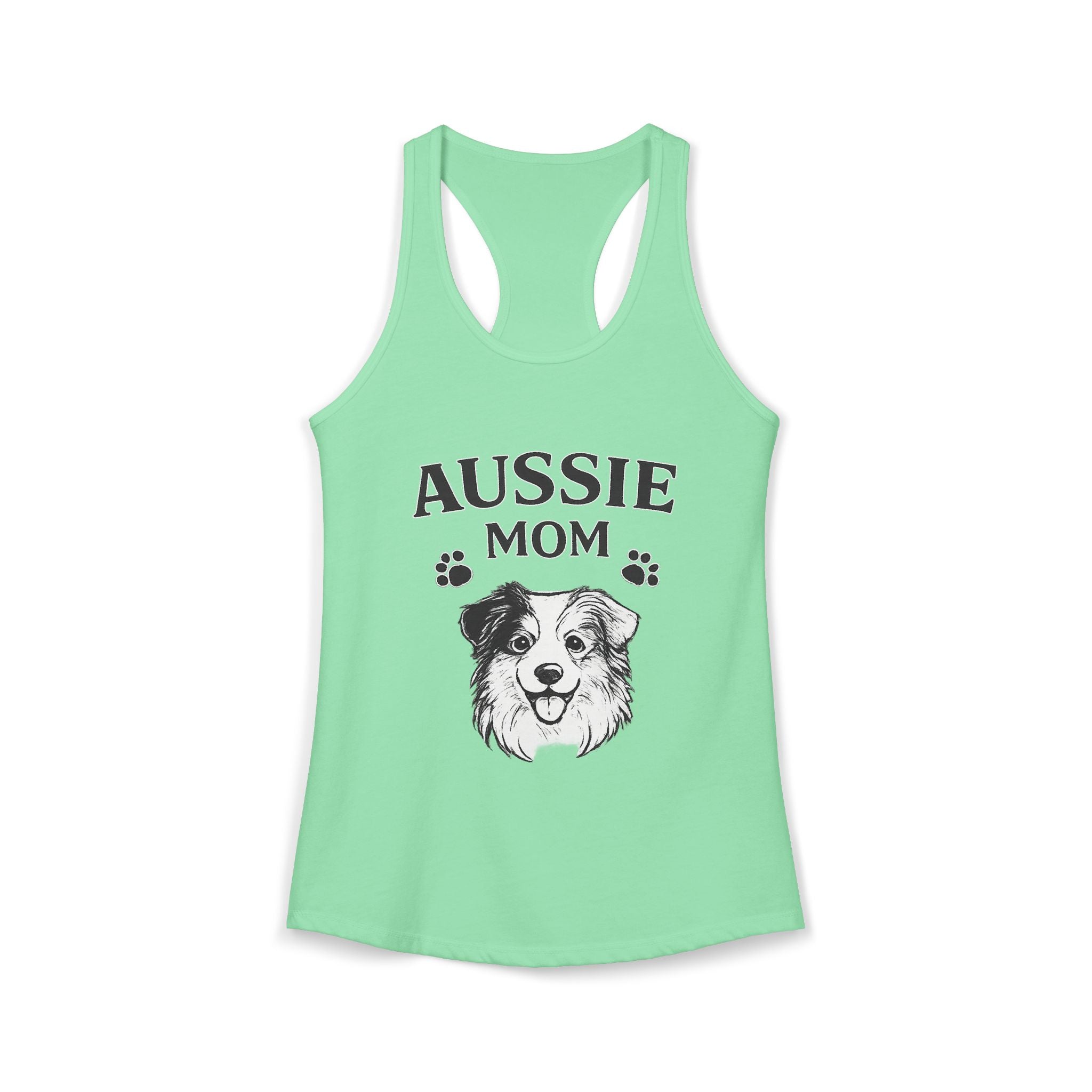 Australian Shepherd Mom Racerback Tank — Cute Aussie Dog Mom Tank Top