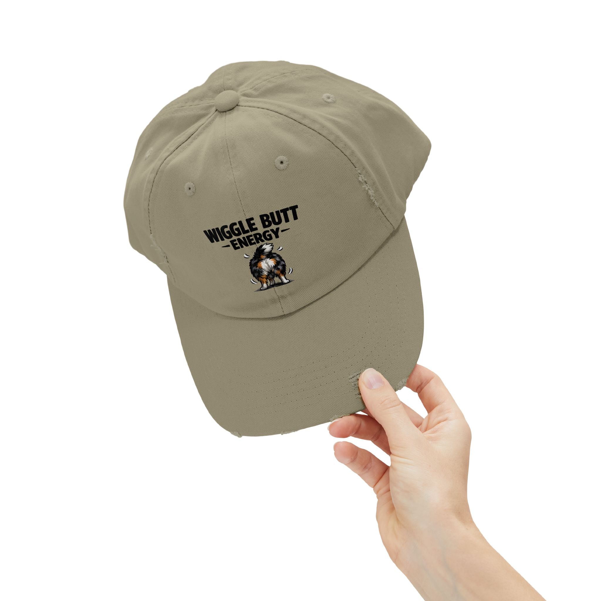 Wiggle Butt Energy Hat – Funny Australian Shepherd Cap, Distressed Dog Lover Hat, Aussie Owner Gift