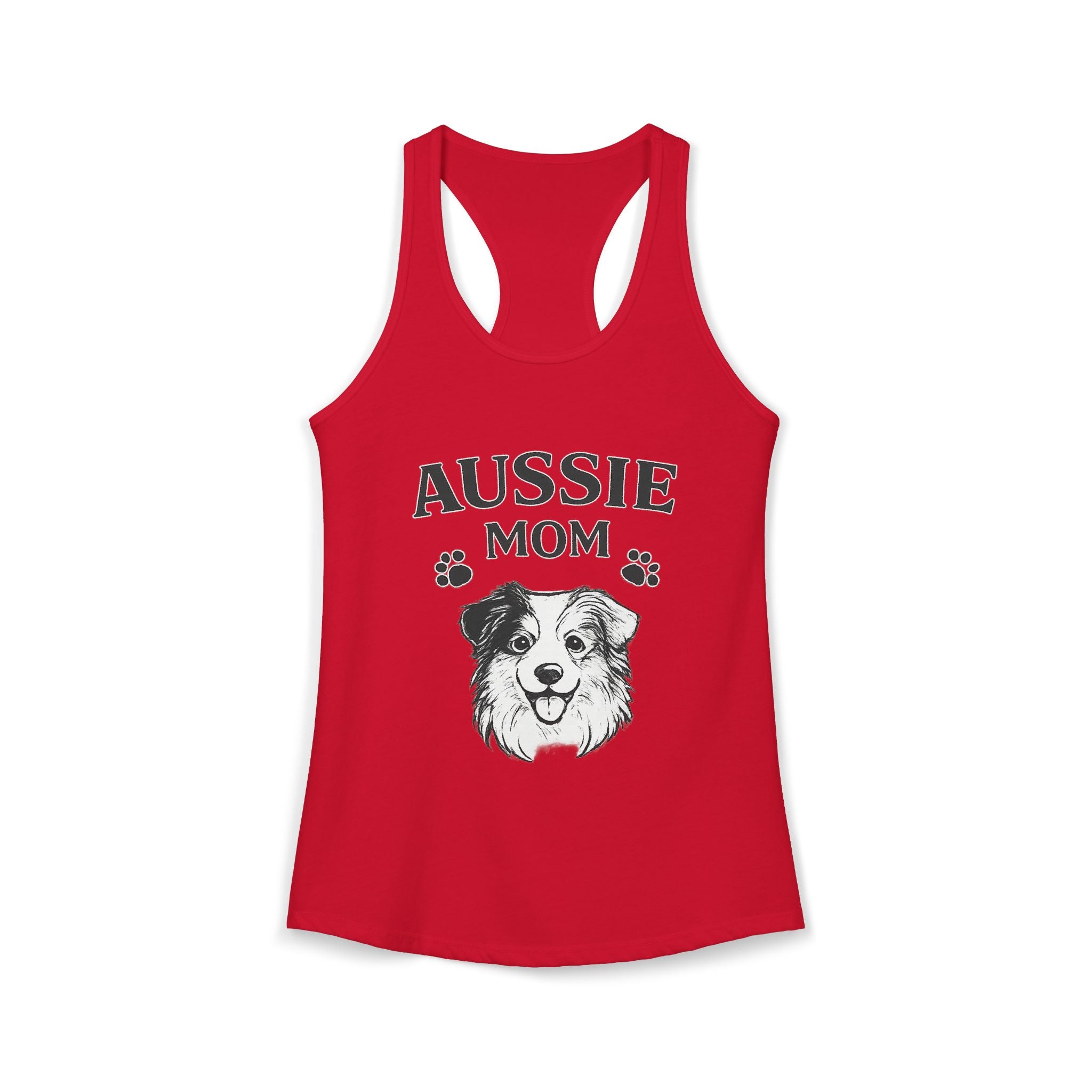 Australian Shepherd Mom Racerback Tank — Cute Aussie Dog Mom Tank Top