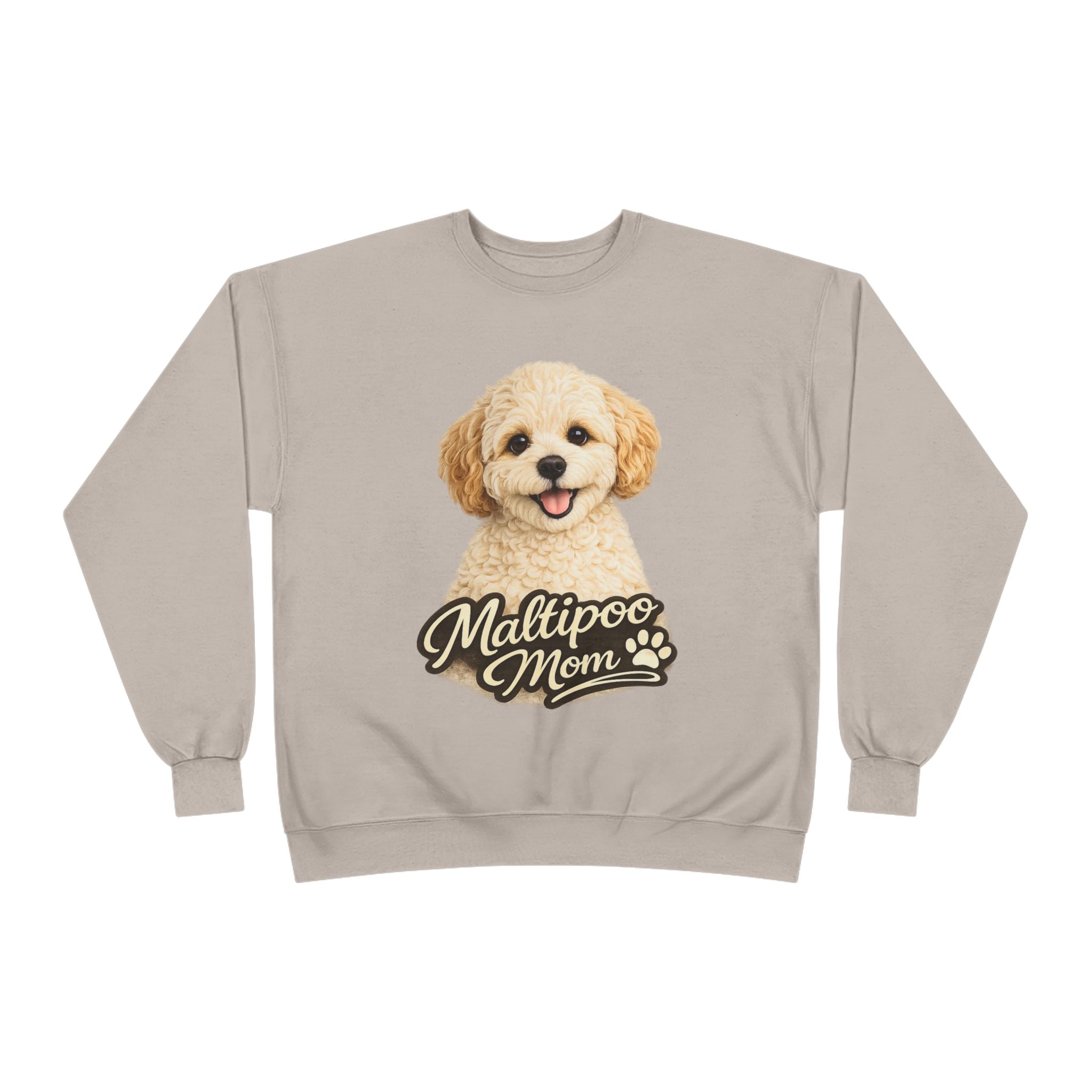 Maltipoo Mom Sweatshirt – Cozy Small Dog Mom Crewneck, Cute Maltipoo Gift, Dog Mom Pullover, Soft Neutral Sweatshirt