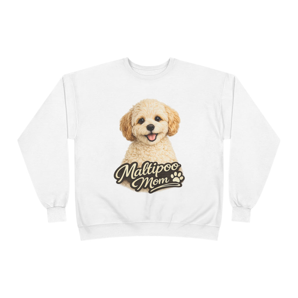 Maltipoo Mom Sweatshirt – Cozy Small Dog Mom Crewneck, Cute Maltipoo Gift, Dog Mom Pullover, Soft Neutral Sweatshirt
