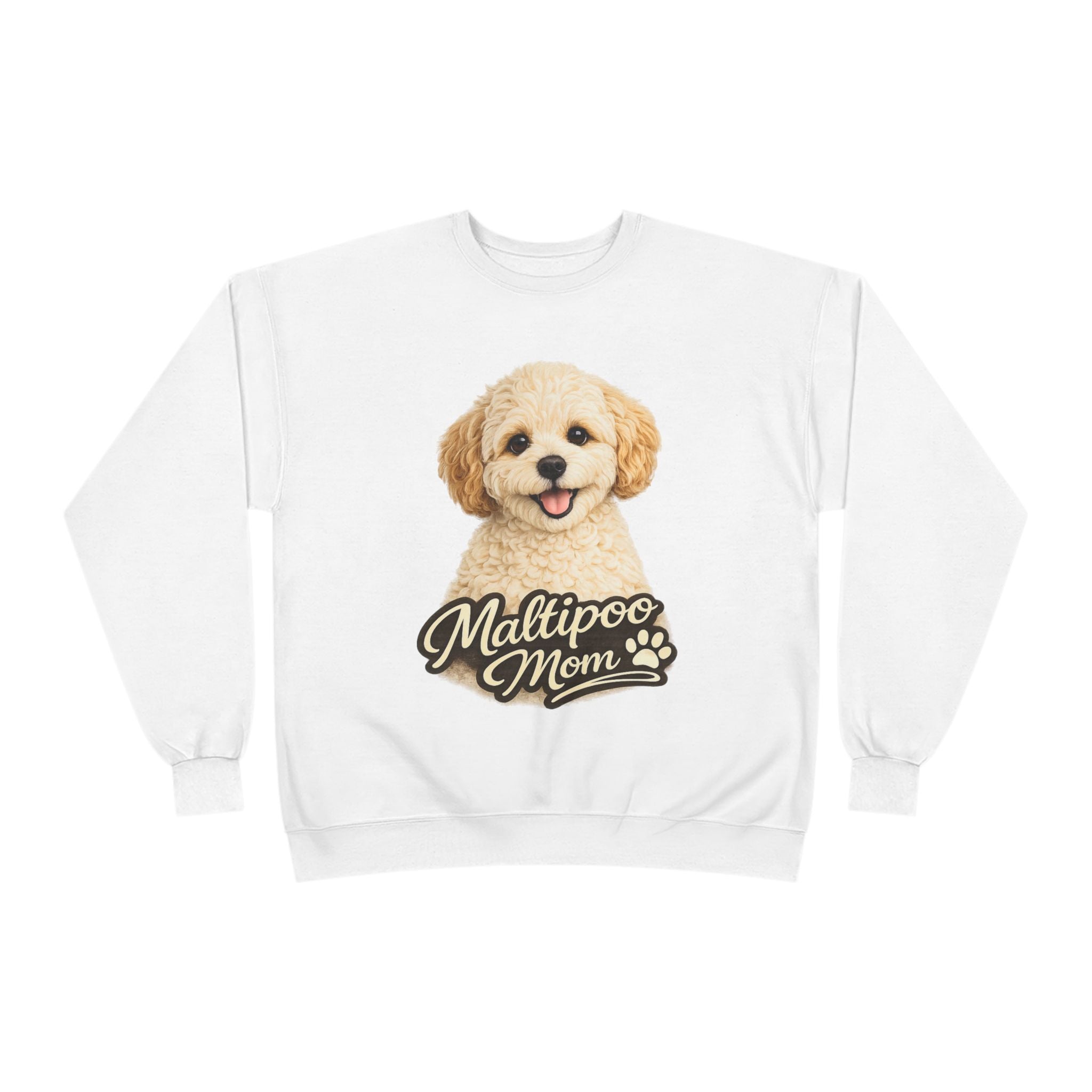 Maltipoo Mom Sweatshirt – Cozy Small Dog Mom Crewneck, Cute Maltipoo Gift, Dog Mom Pullover, Soft Neutral Sweatshirt