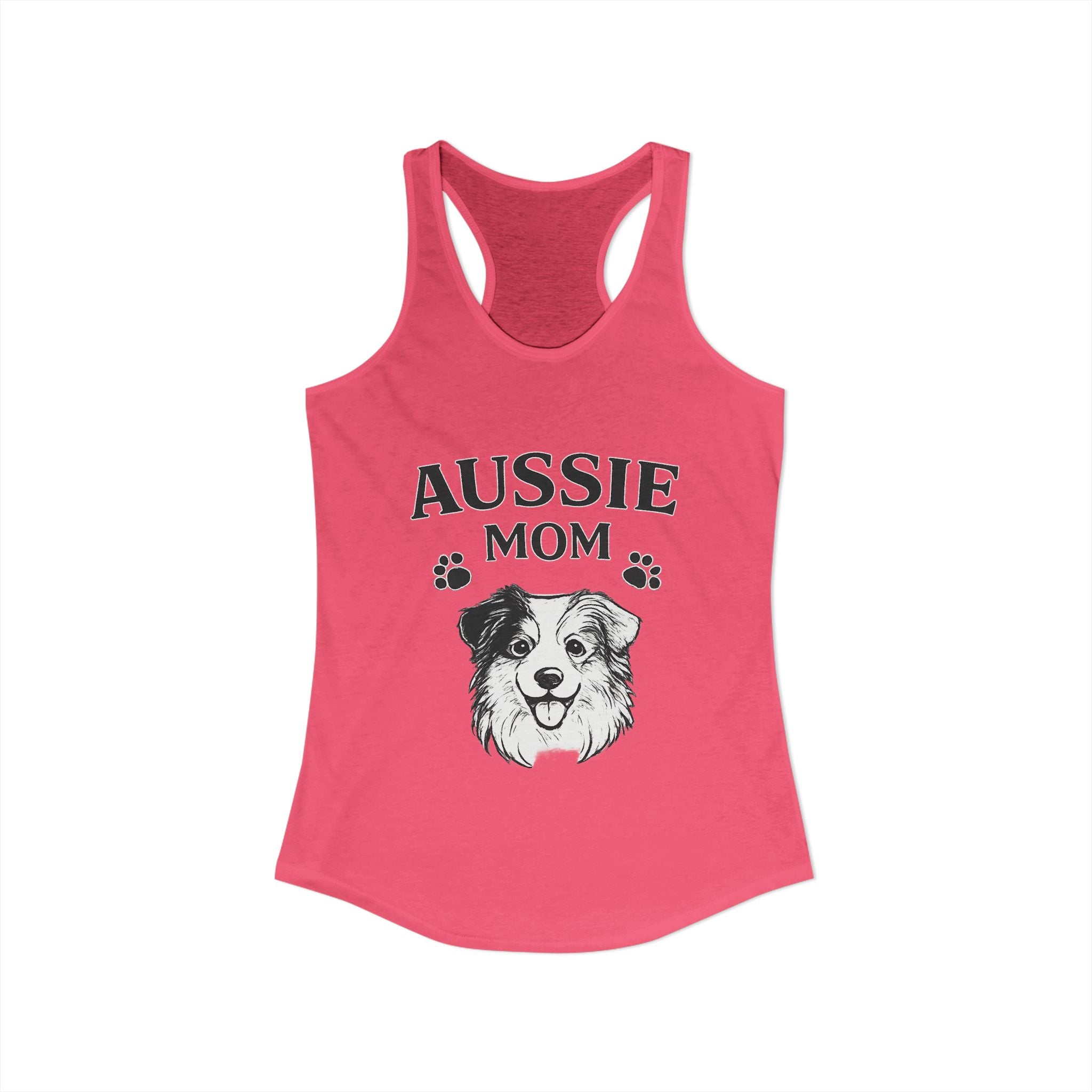 Australian Shepherd Mom Racerback Tank — Cute Aussie Dog Mom Tank Top