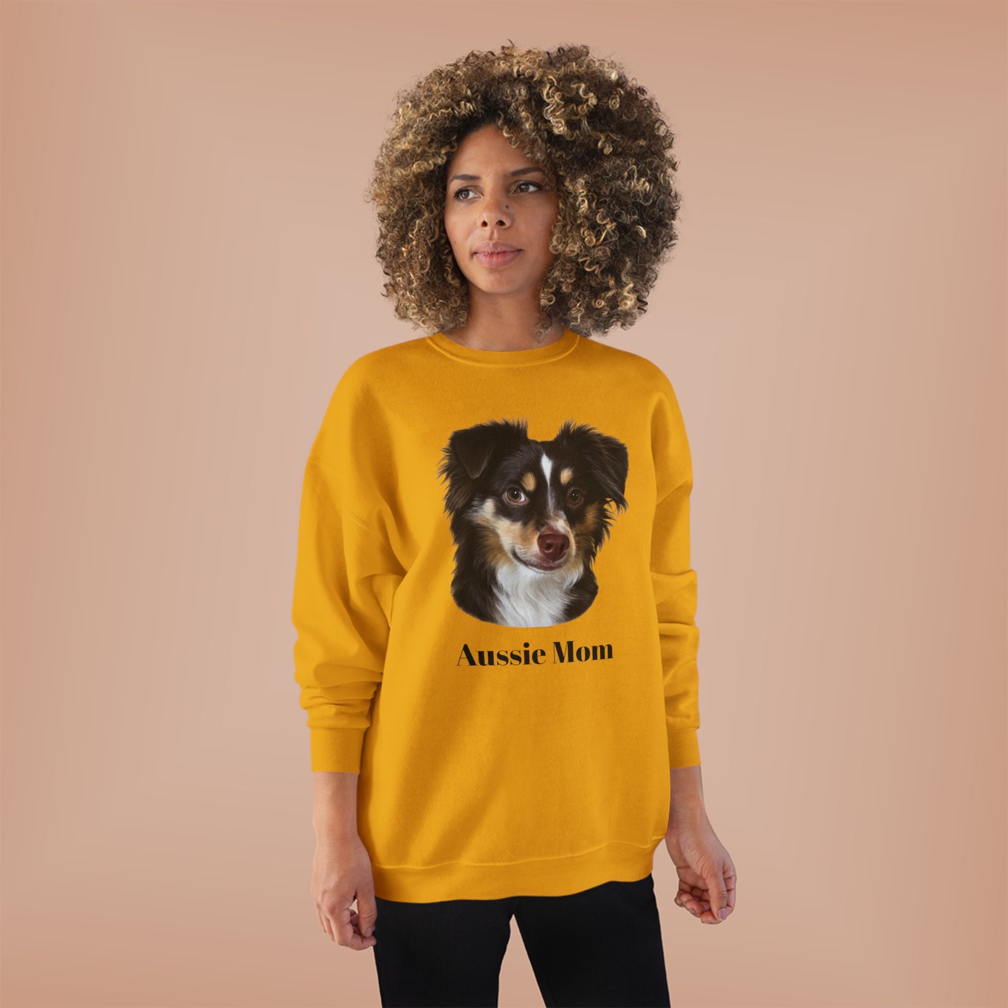Aussie Mom Sweatshirt – Australian Shepherd Dog Lover Crewneck, Cute Dog Mom Gift, Cozy Aussie Owner Pullover