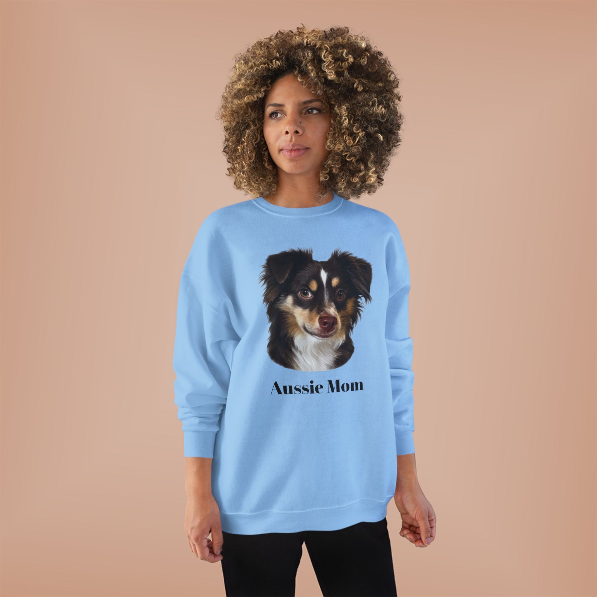 Aussie Mom Sweatshirt – Australian Shepherd Dog Lover Crewneck, Cute Dog Mom Gift, Cozy Aussie Owner Pullover