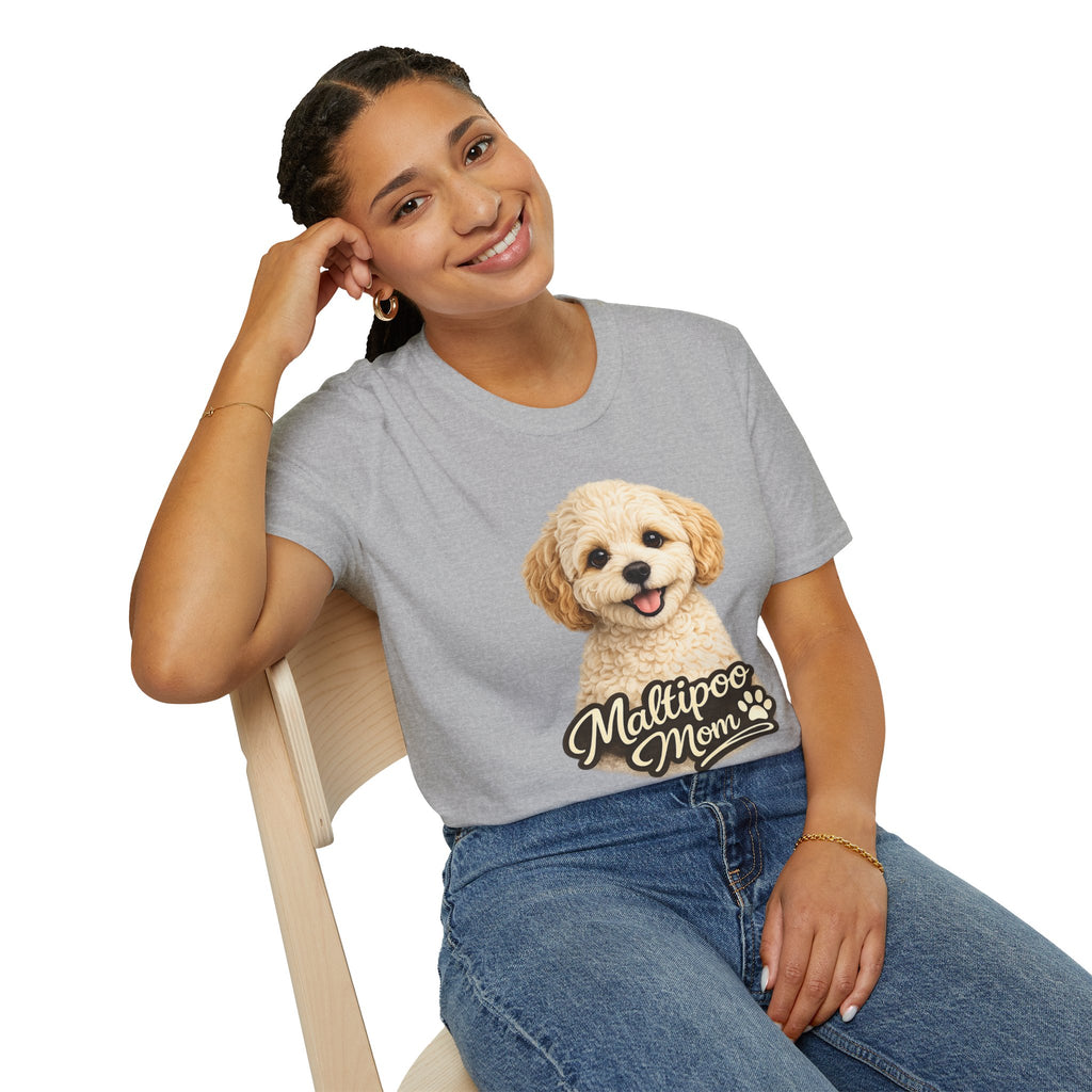 Maltipoo Mom Shirt – Cute Maltipoo T-Shirt for Dog Lovers, Small Dog Mom Tee, Maltese Poodle Mix Gift for