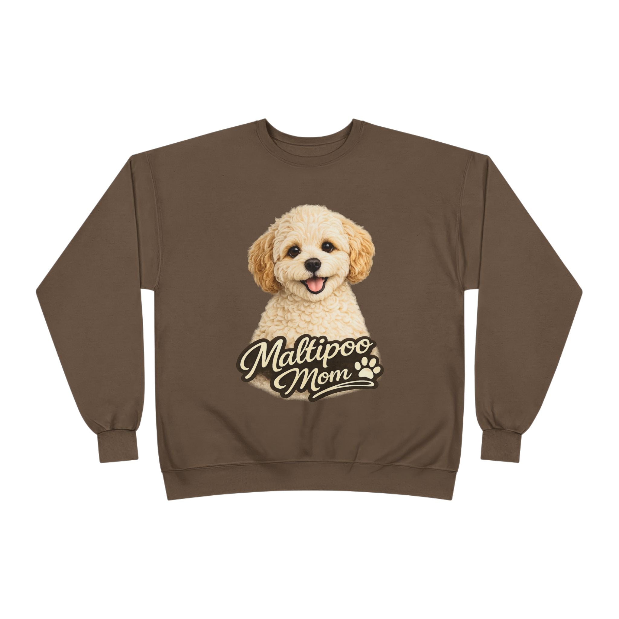 Maltipoo Mom Sweatshirt – Cozy Small Dog Mom Crewneck, Cute Maltipoo Gift, Dog Mom Pullover, Soft Neutral Sweatshirt