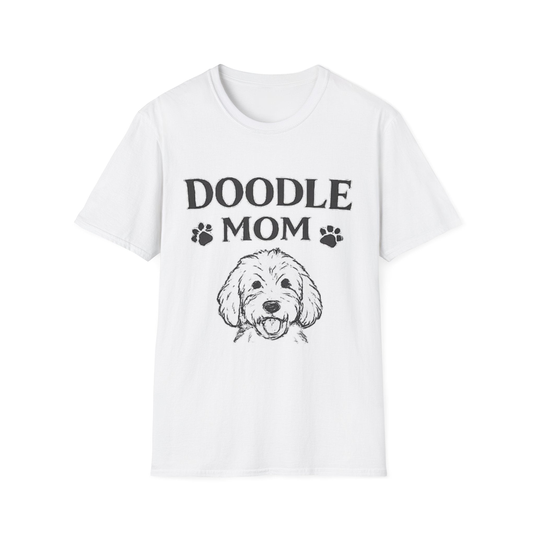 Doodle Mom T-Shirt — Cute Labradoodle Paw Print Tee for Dog Moms