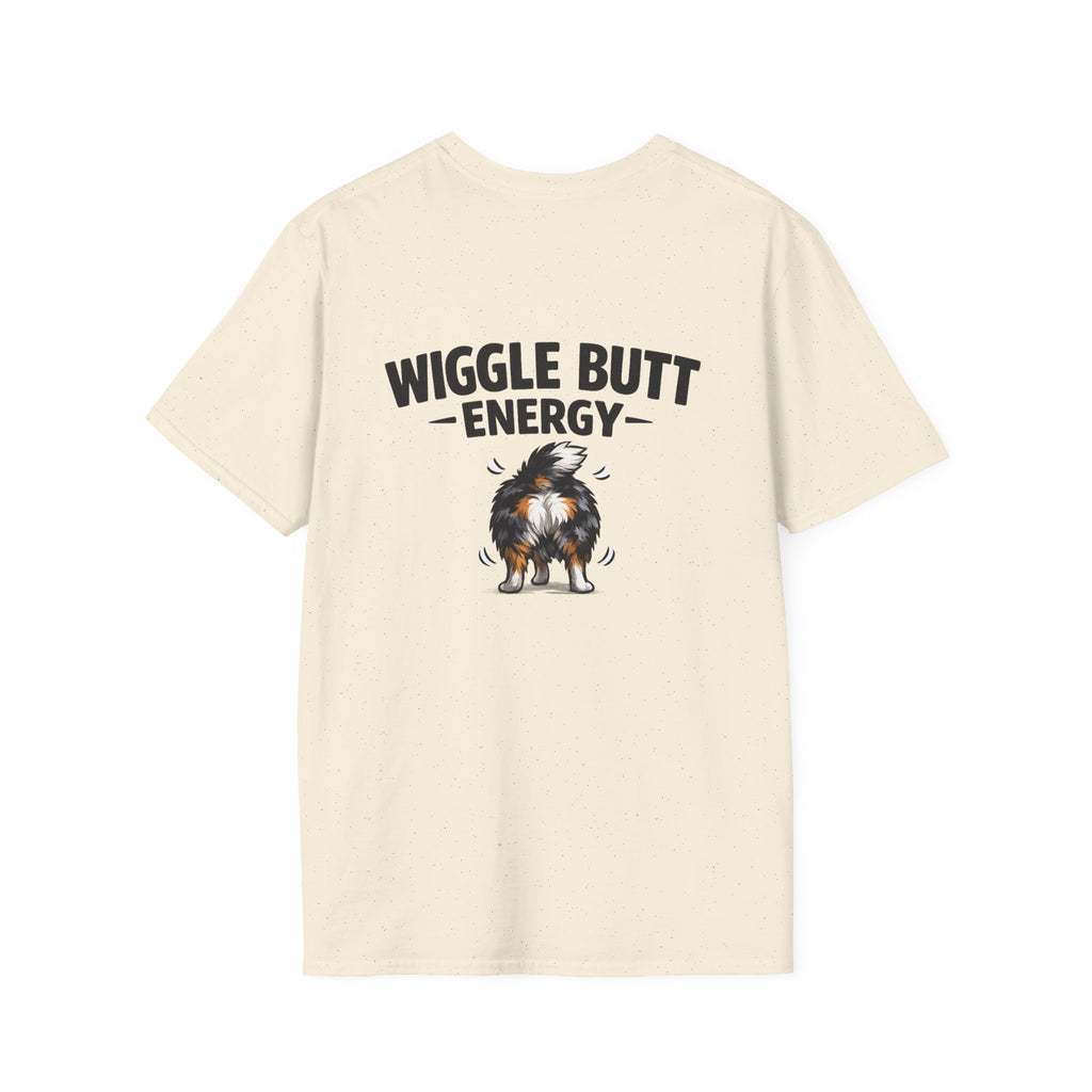 Wiggle Butt Energy Australian Shepherd T-Shirt — Funny Dog Lover Gift