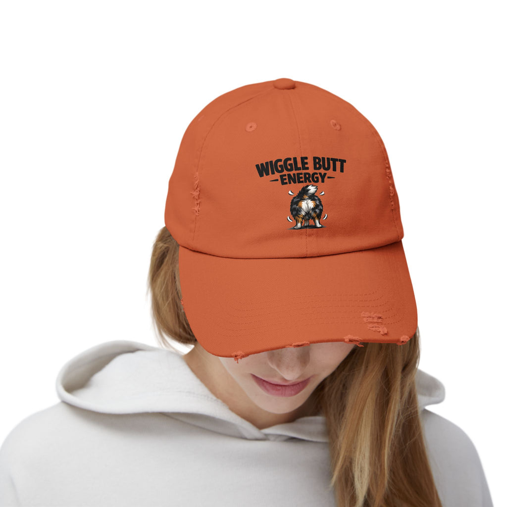 Wiggle Butt Energy Hat – Funny Australian Shepherd Cap, Distressed Dog Lover Hat, Aussie Owner Gift