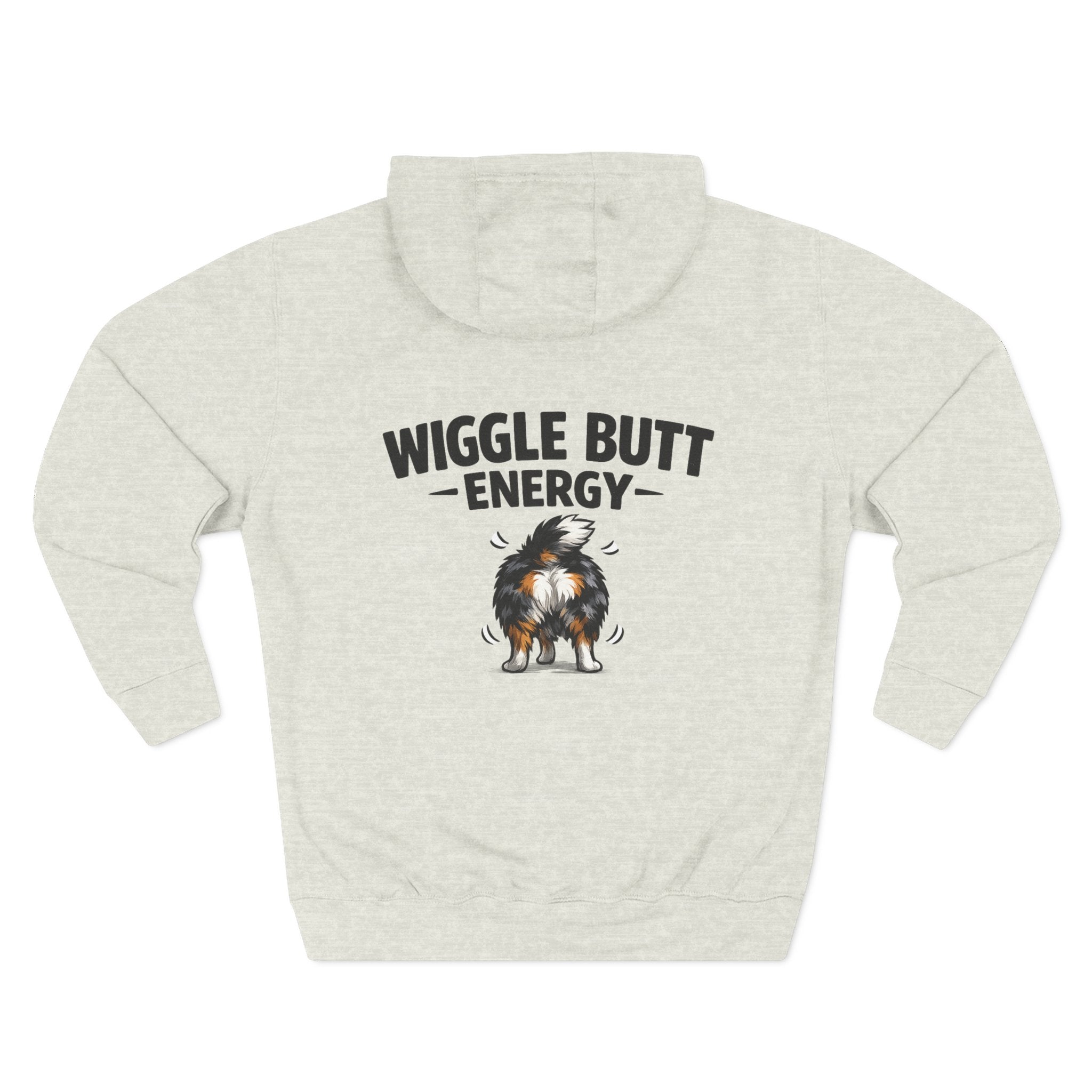 Wiggle Butt Energy Hoodie – Funny Australian Shepherd Sweatshirt, Dog Lover Gift, Cozy Aussie Owner Pullover