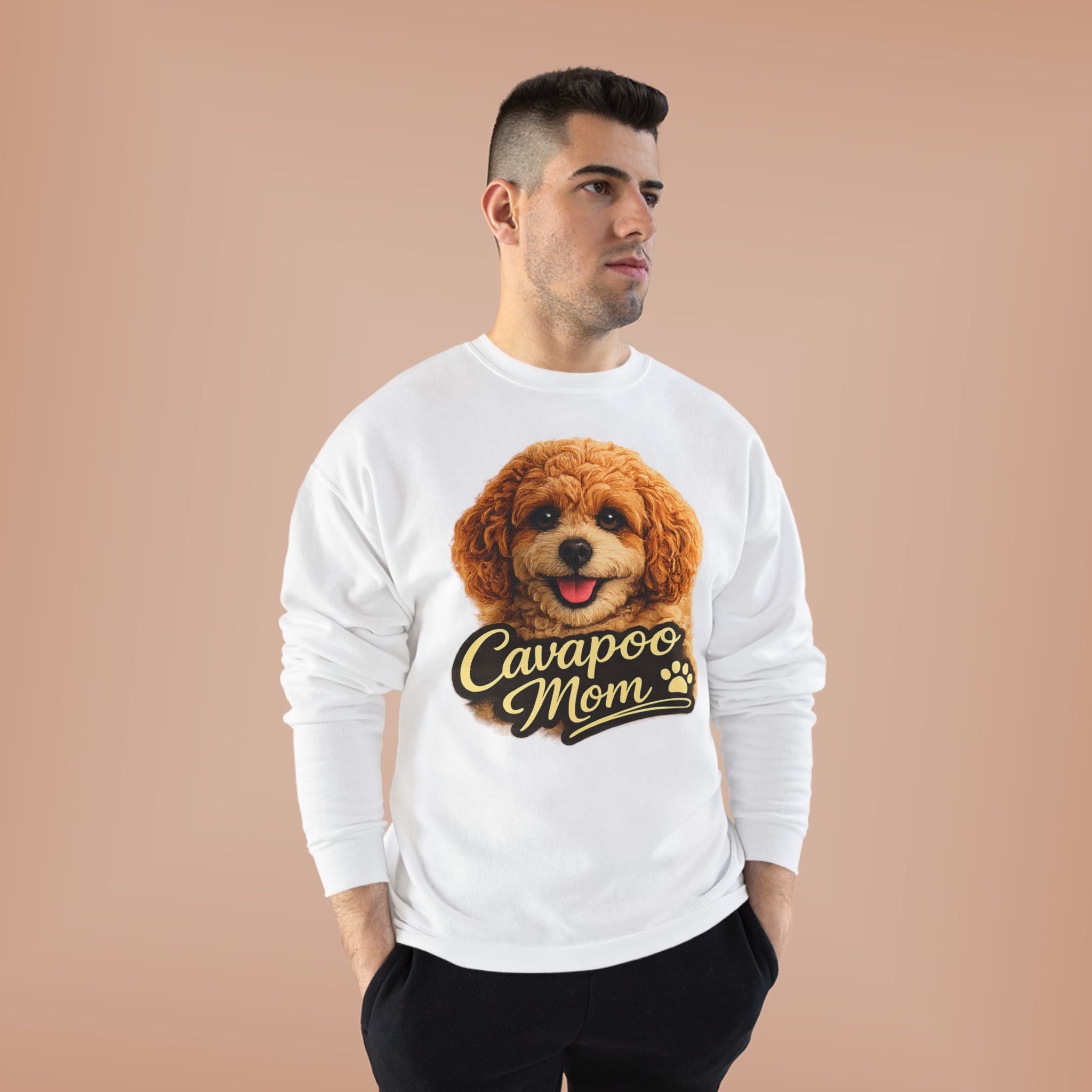 Cavapoo Mom Sweatshirt – Cozy Doodle Mom Crewneck, Cute Cavapoo Gift, Dog Mom Pullover, Soft Neutral Sweatshirt