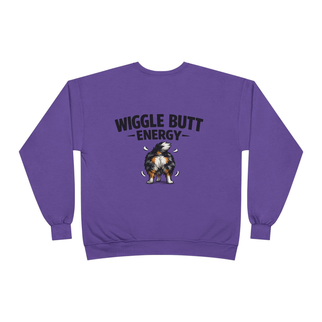 Wiggle Butt Energy Australian Shepherd Sweatshirt — Funny Dog Lover Crewneck