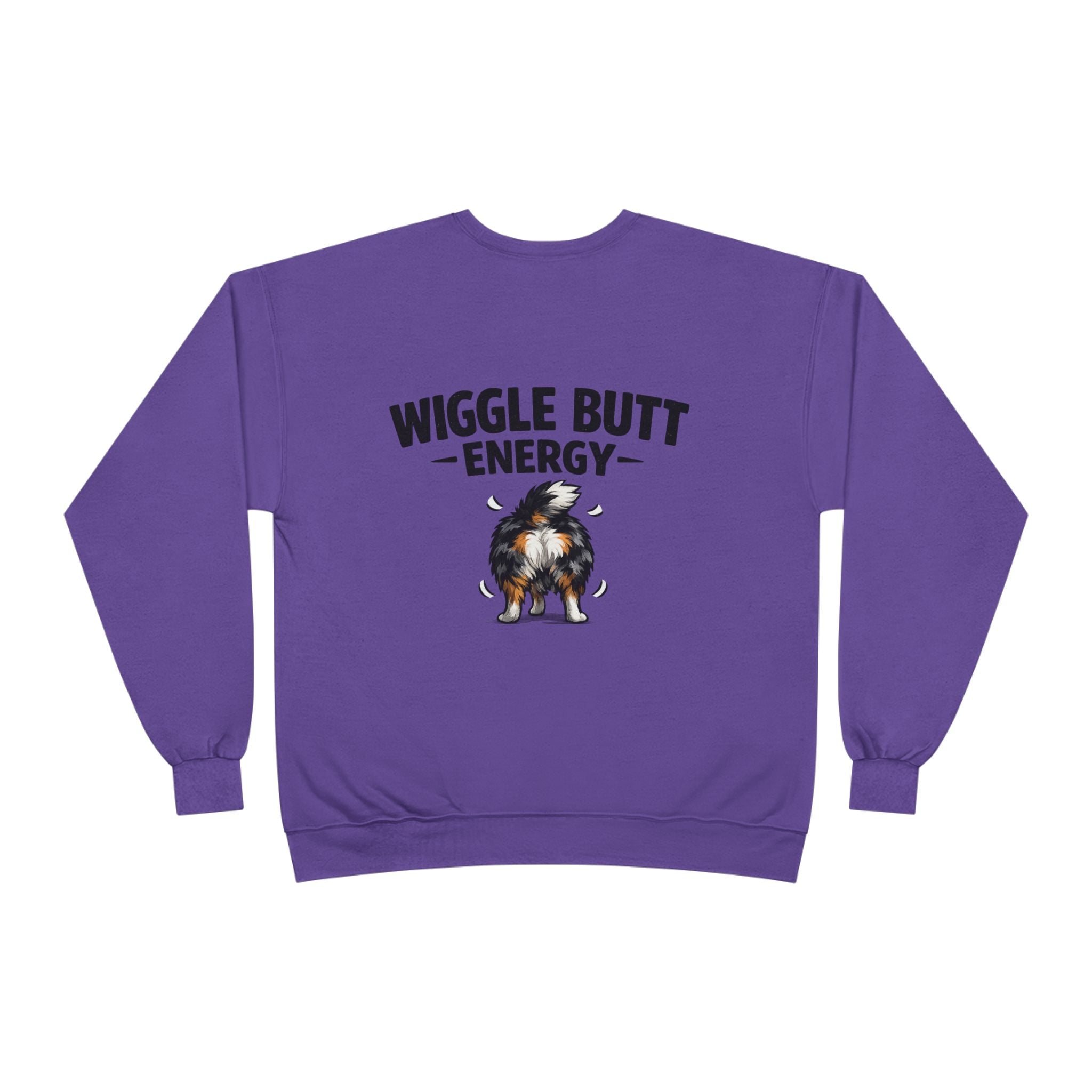 Wiggle Butt Energy Australian Shepherd Sweatshirt — Funny Dog Lover Crewneck