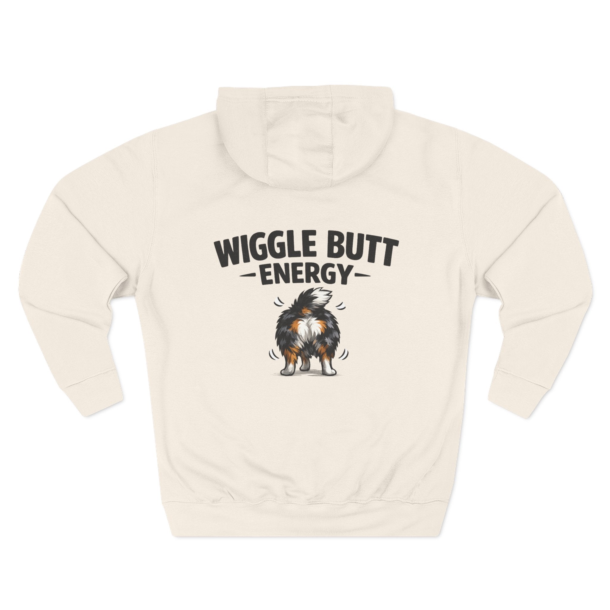 Wiggle Butt Energy Hoodie – Funny Australian Shepherd Sweatshirt, Dog Lover Gift, Cozy Aussie Owner Pullover