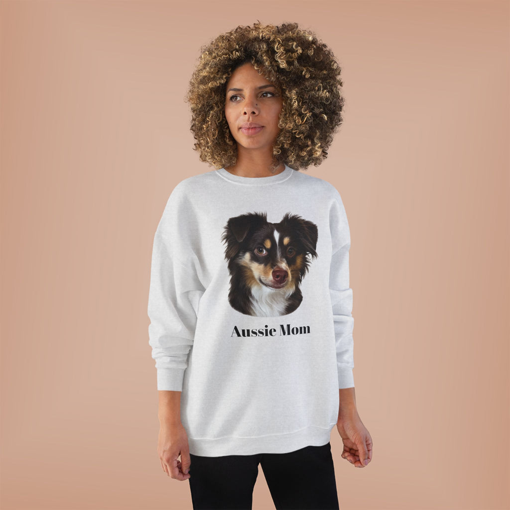 Aussie Mom Sweatshirt – Australian Shepherd Dog Lover Crewneck, Cute Dog Mom Gift, Cozy Aussie Owner Pullover