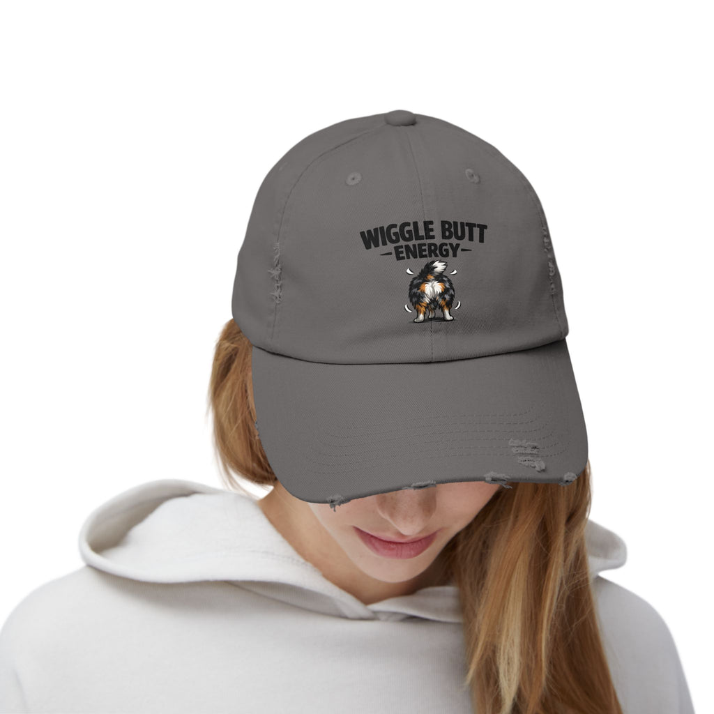 Wiggle Butt Energy Hat – Funny Australian Shepherd Cap, Distressed Dog Lover Hat, Aussie Owner Gift