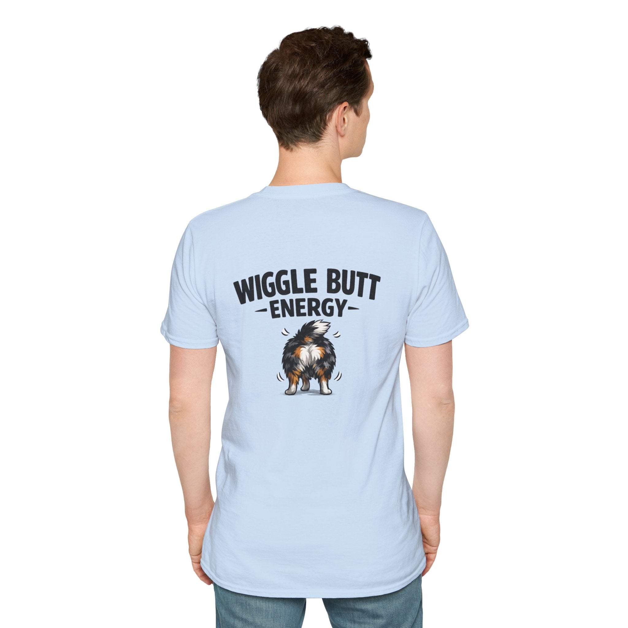 Wiggle Butt Energy Australian Shepherd T-Shirt — Funny Dog Lover Gift