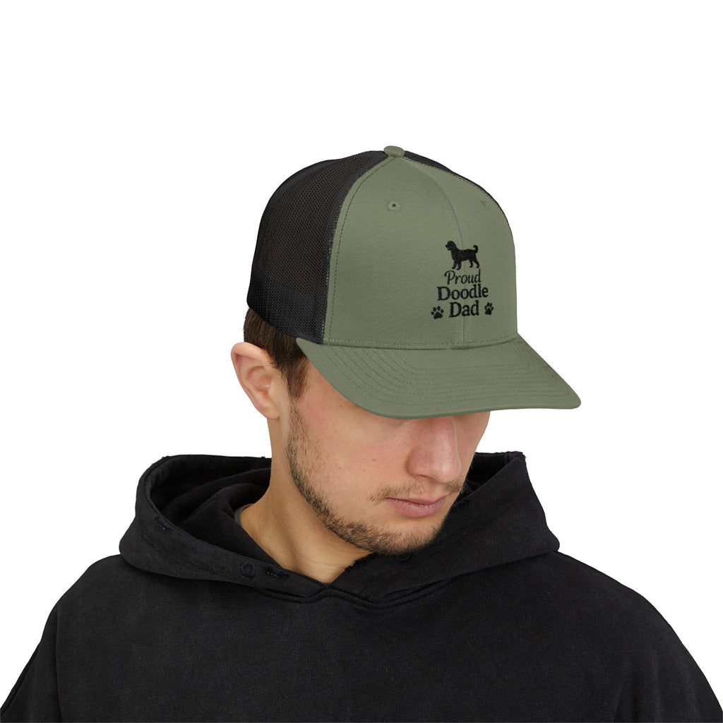 Doodle Dad Snapback Trucker Cap — Embroidered Proud Doodle Dad Hat