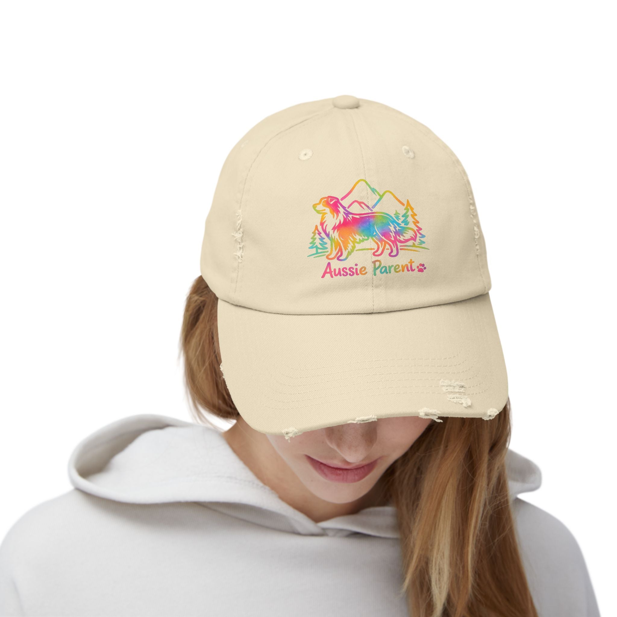 Aussie Parent Cap — Rainbow Australian Shepherd Dog Dad Mom Hat