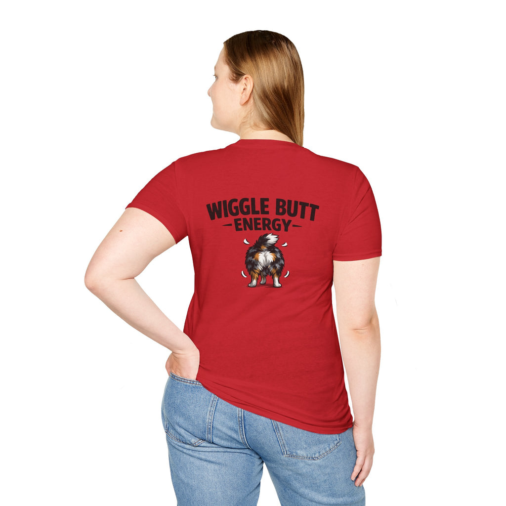 Wiggle Butt Energy Australian Shepherd T-Shirt — Funny Dog Lover Gift