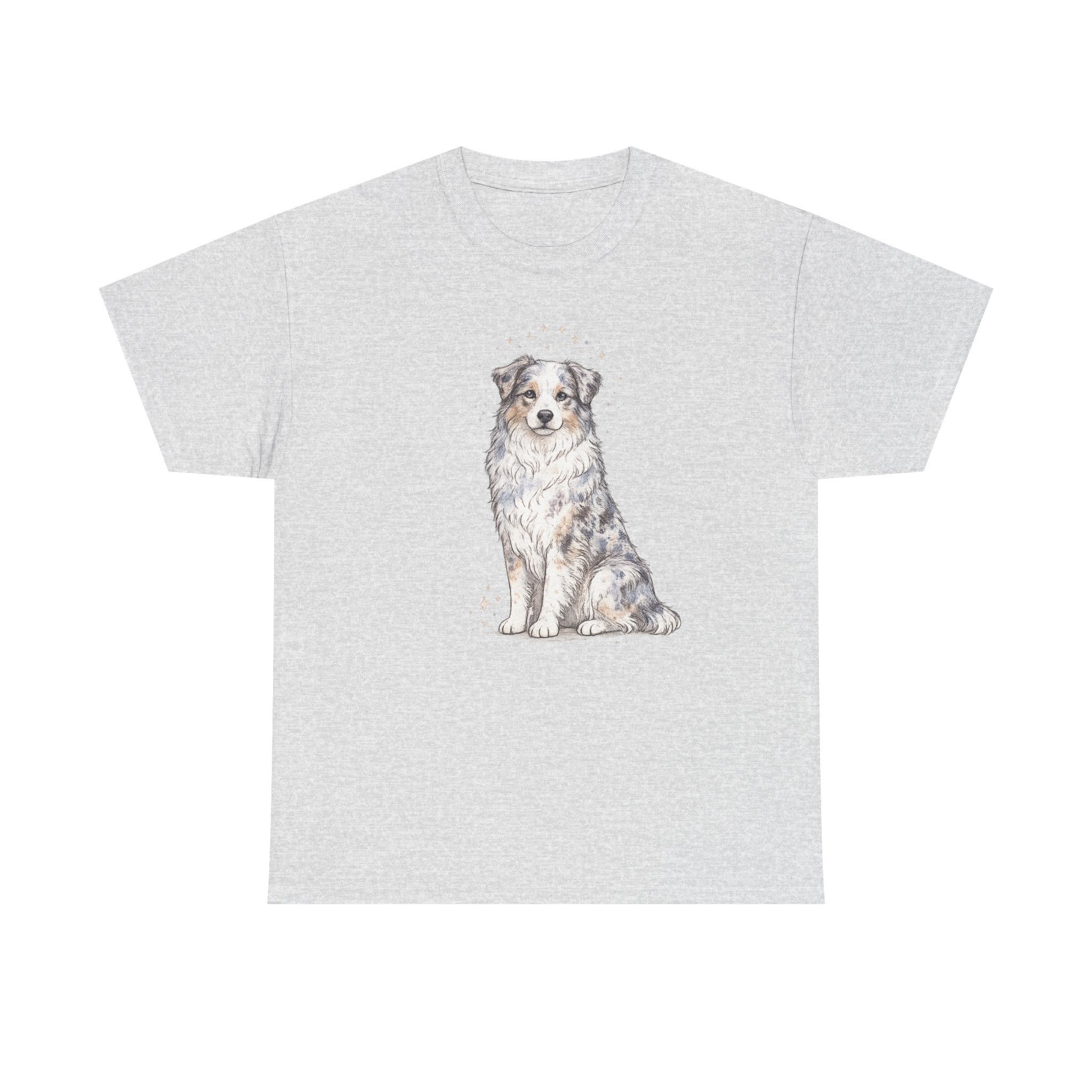 Australian Shepherd Watercolor T‑Shirt — Cute Dog Portrait Tee