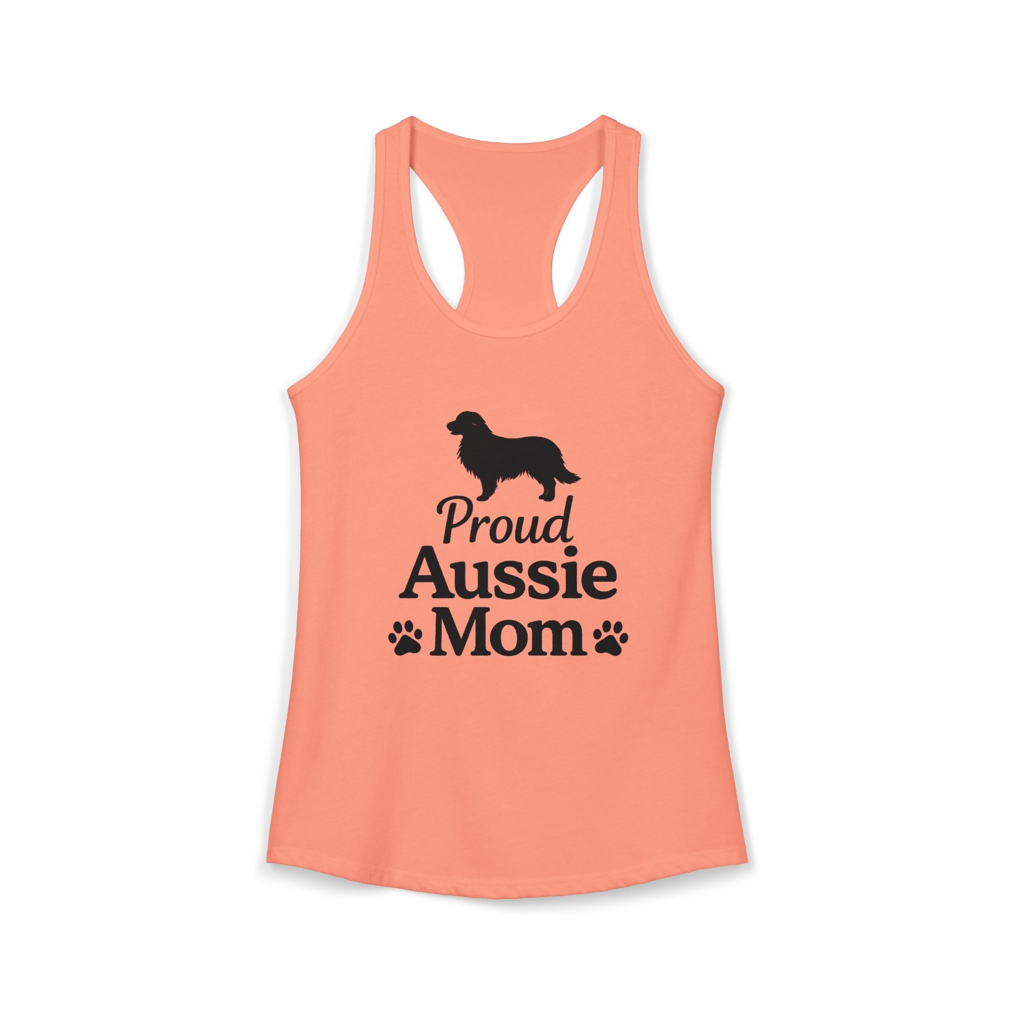 Proud Aussie Mom Racerback Tank — Australian Shepherd Dog Lover Tee